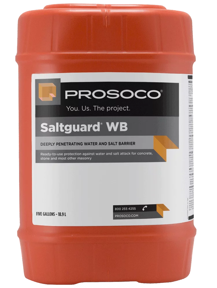 PROSOCO Saltguard WB | Concrete Weather Sealer - Protects Against Water and Salt Damage (5 Gallon)