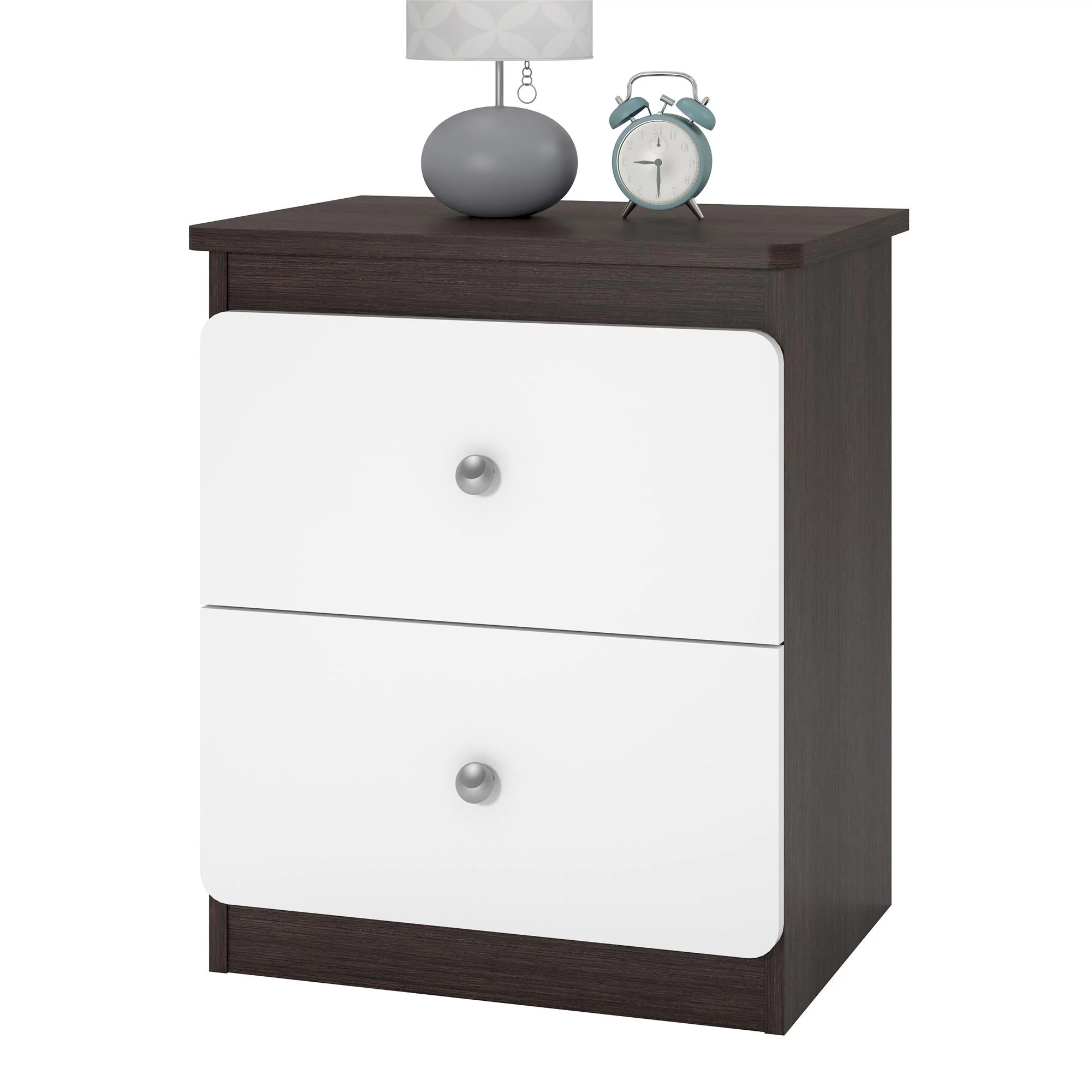 Ameriwood Home Willow Lake Nightstand, Coffee House Plank and White