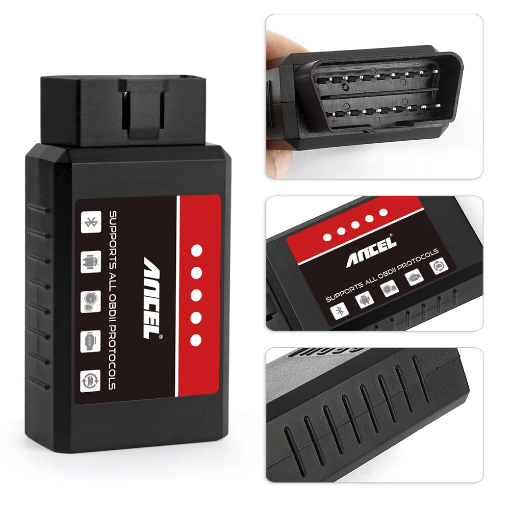 ANCEL  ELM327 V1.5 Wireless Code Reader Bluetooth OBD Scanner EOBD OBD2 Scanner Read Clear Trouble Codes Check Engine Light OBDII Car Scanner Automotive Diagnostic Scan Tool Auto Adapter