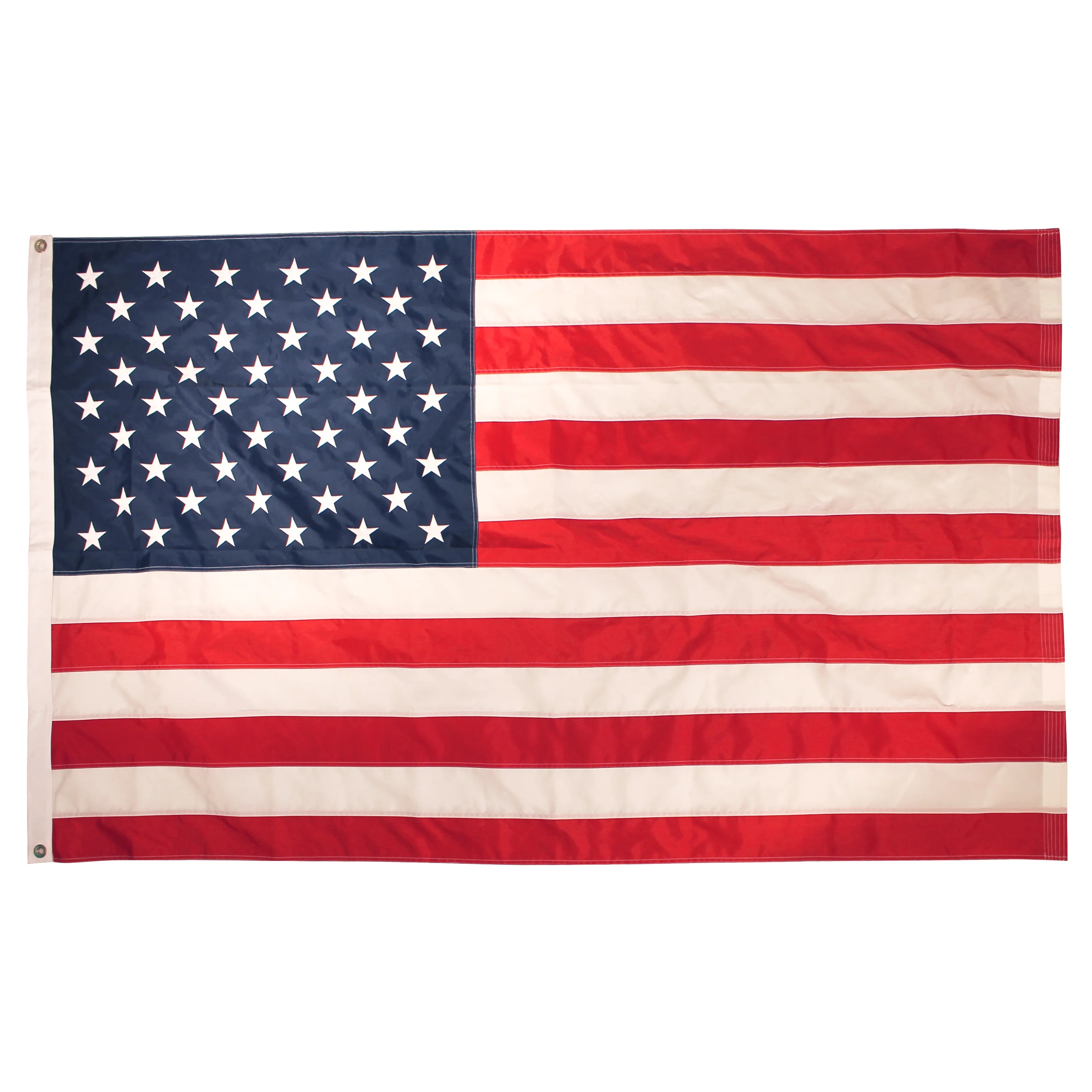 US Flag - Imported Nylon Canvas Heading 2 Brass Grommets Rectangular 6ft x 4ft