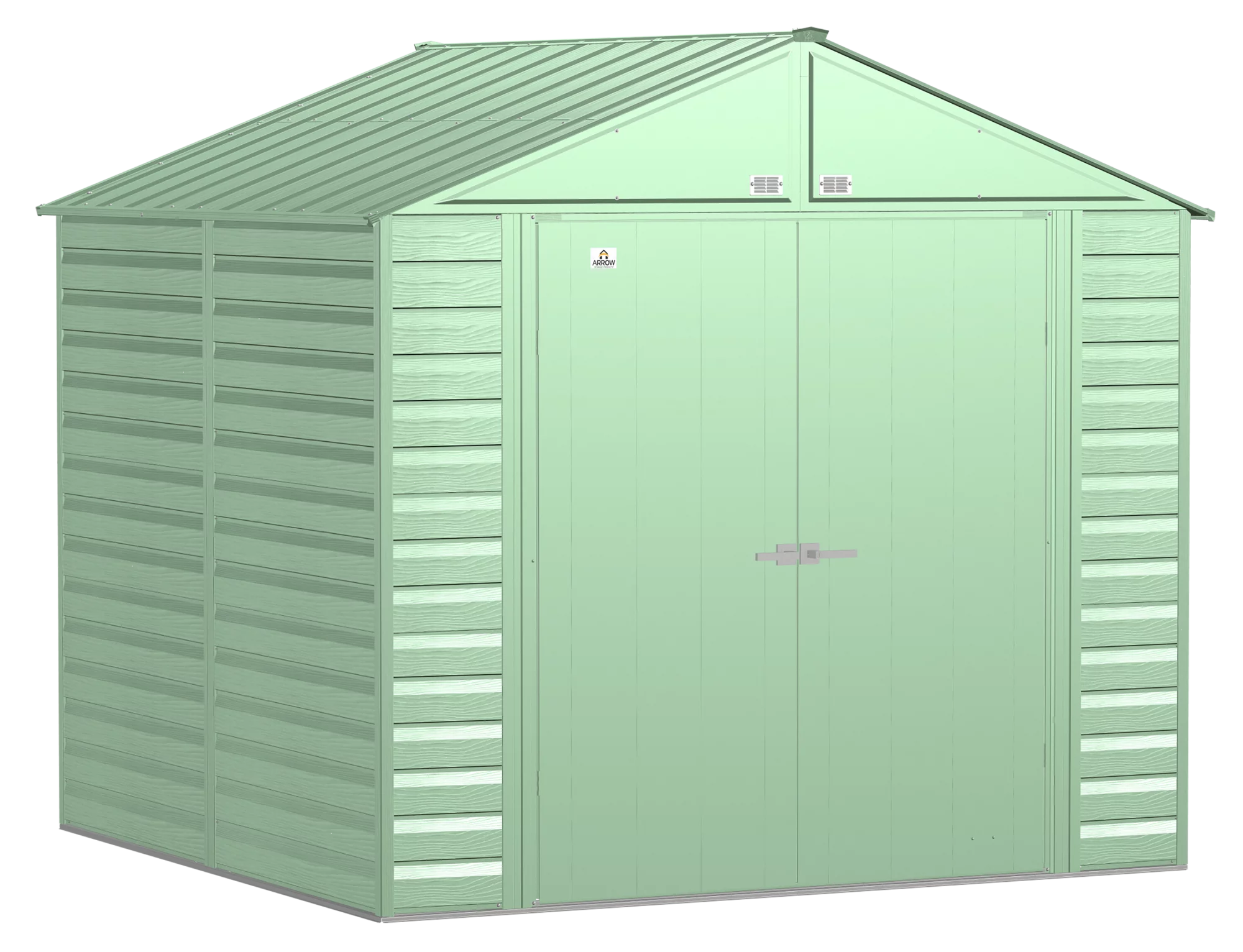 Arrow Select Steel Storage Shed, 8x8 ft, Peak Roof, Sage Green