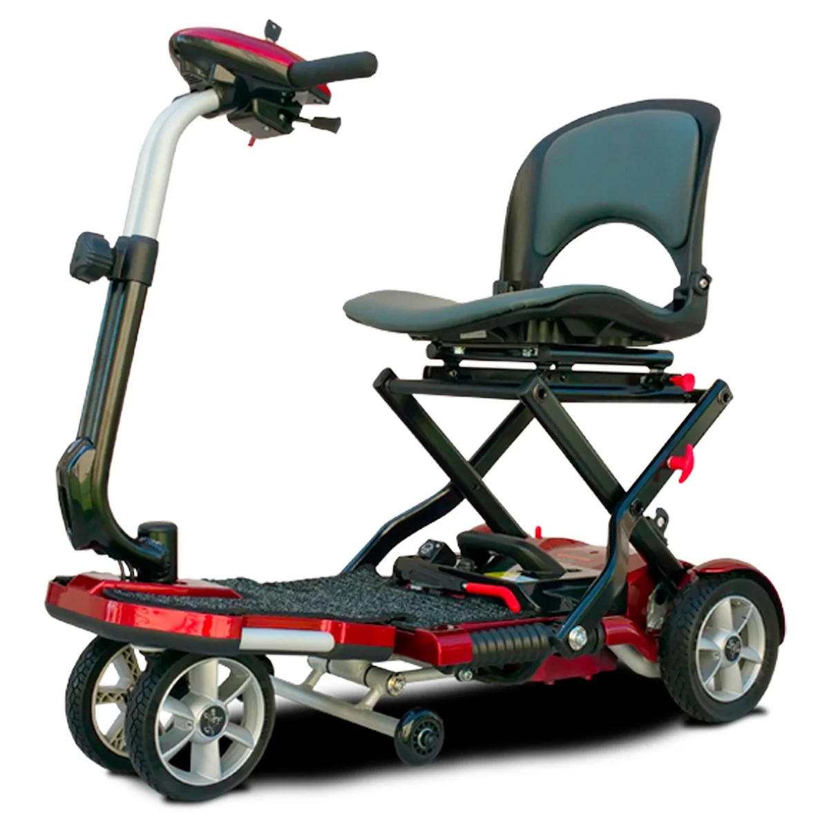 EV Rider Transport Plus 4 Wheel Manual Folding Travel Mobility Scooter (Red)