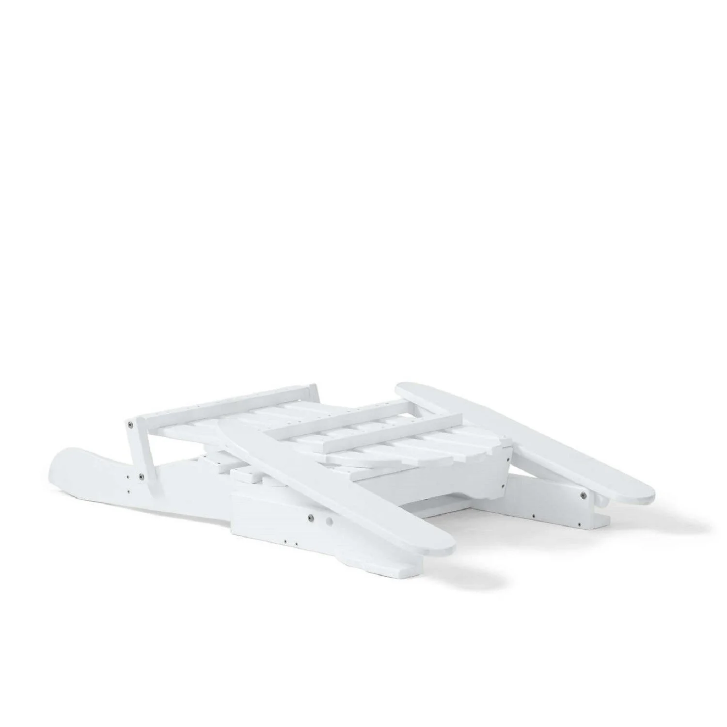 Havenside Home Nelson 3-piece Folding Adirondack Chair, Ottoman, and Side Table Set by  Black