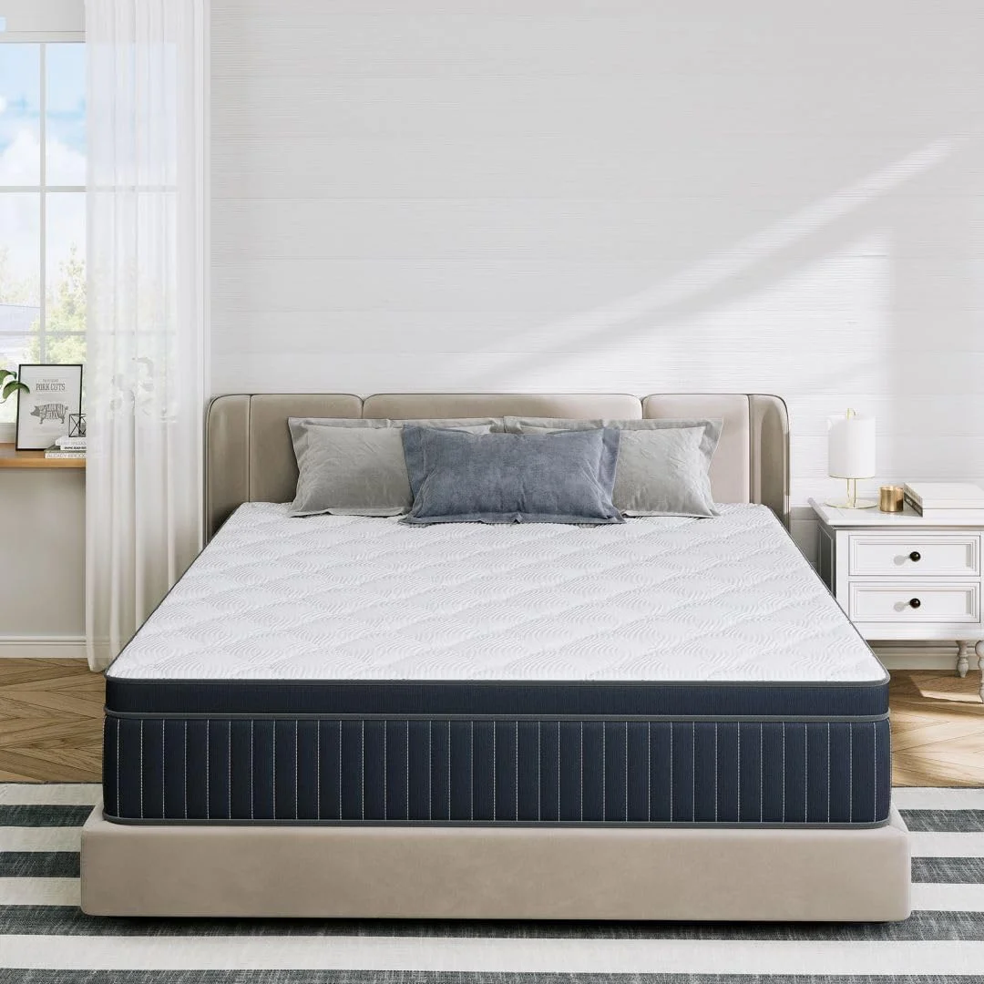 YUMIAO Full Size Mattress, 12 Inch Medium Firm Hybrid Mattress with Pocketed Springs and Cool Gel Memory Foam, Sufficient& Even Support, Enhance Edge Support, Motion Isolation, Full Mattress in a Box