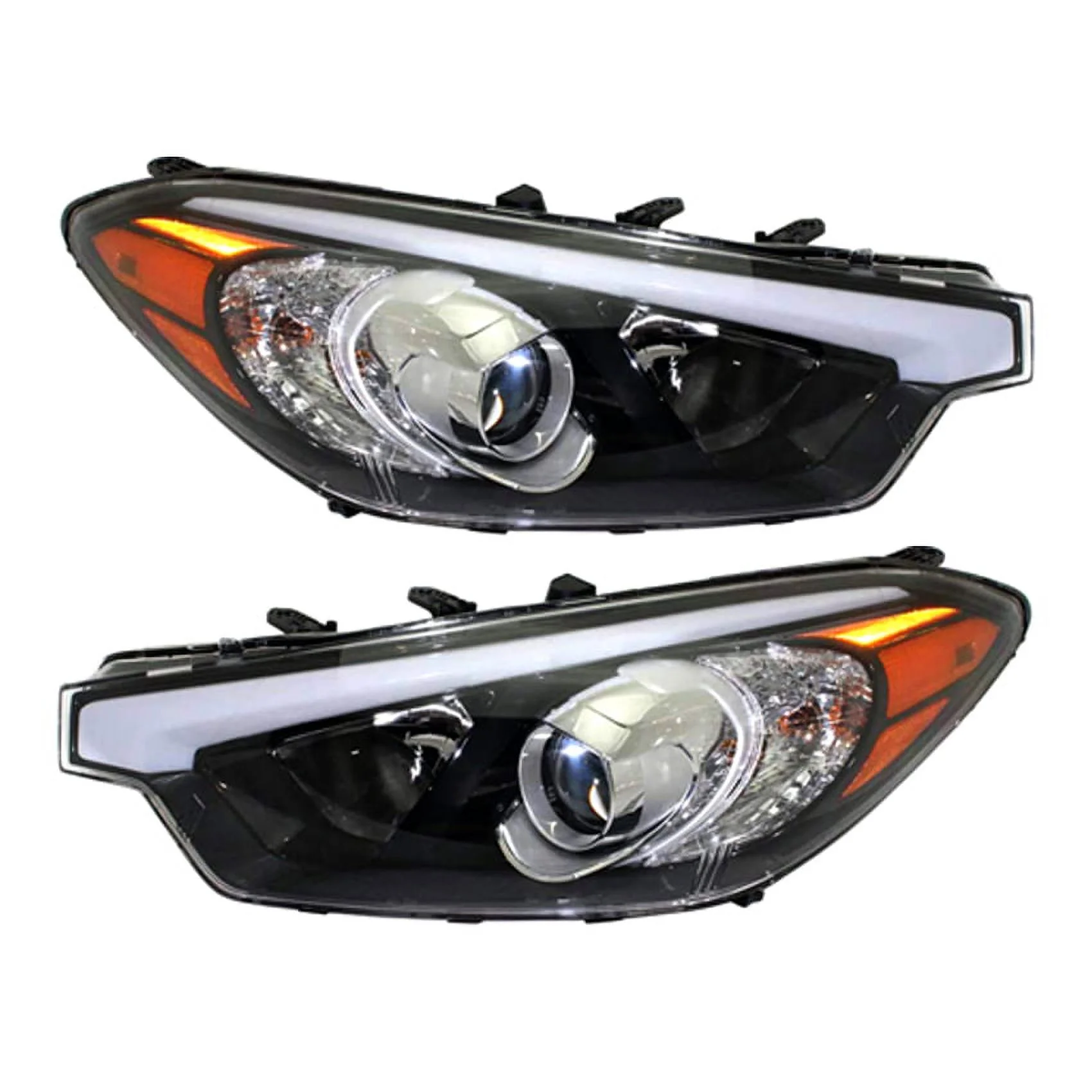 New Pair Of Halogen Headlights Compatible With KIA Forte Sedan Hatchback 5 SX EX LX 2014 2015 2016 By Part Numbers 92102A7200 92101A7200 KI2503170 KI2502170