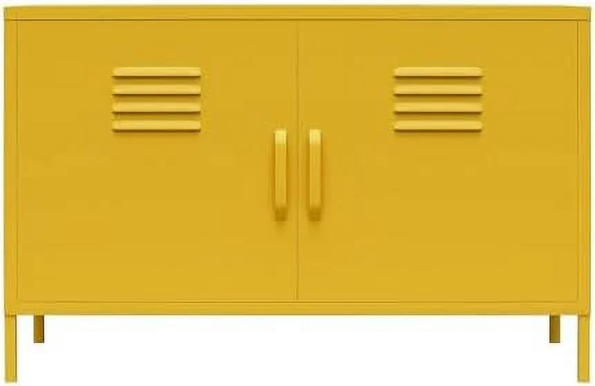 GEROBOOM Shadwick 2 Door Wide Metal Locker Accent  Cabinet  Pink