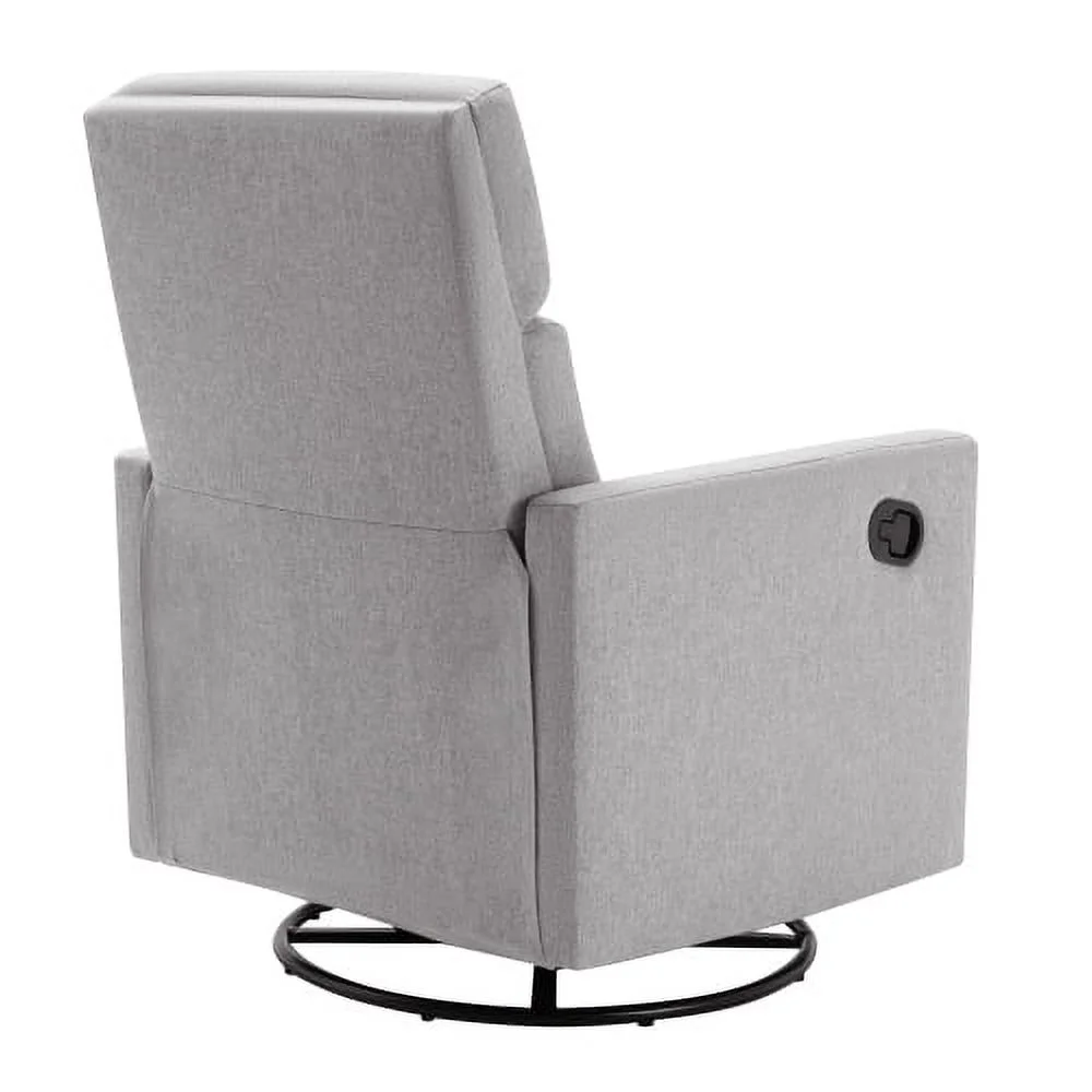 ZJbiubiuHome Modern Upholstered Rocker Nursery Chair Plush Seating Glider Swivel Recliner Chair  Gray