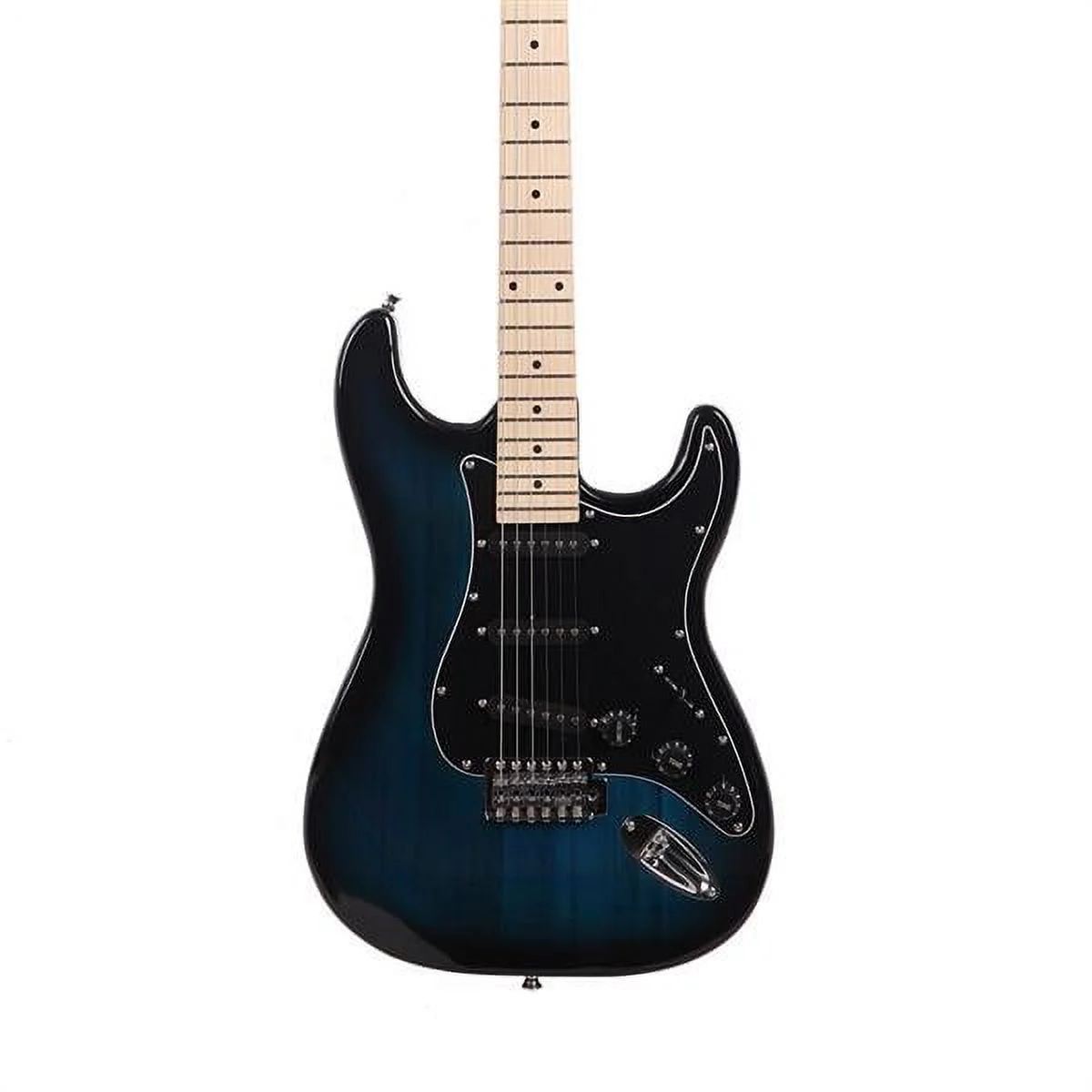 Fithood ST Stylish Electric Guitar with Black Pickguard Dark Blue
