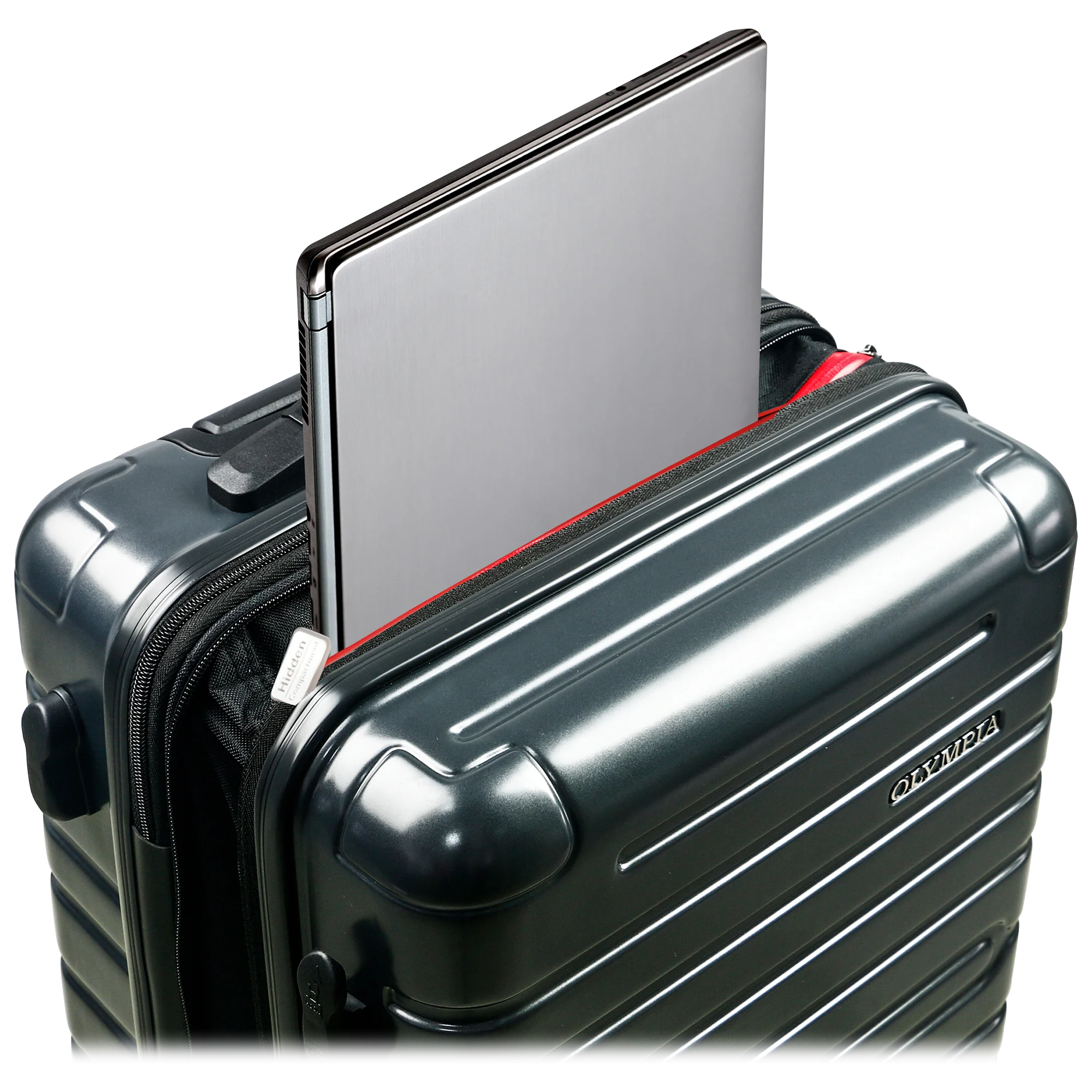 Olympia USA Lancer 3-Piece Expandable Hardside Luggage Set (Scarlet)