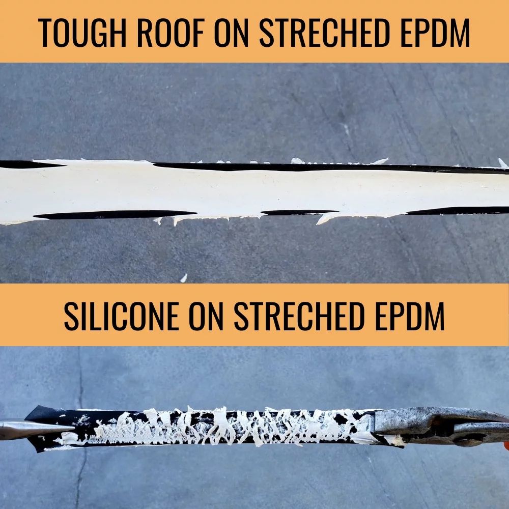 Tough Tech Coatings Tough Roof Butyl Liquid Rubber Roof Coating, 5 Gallon, White, Easy to Apply
