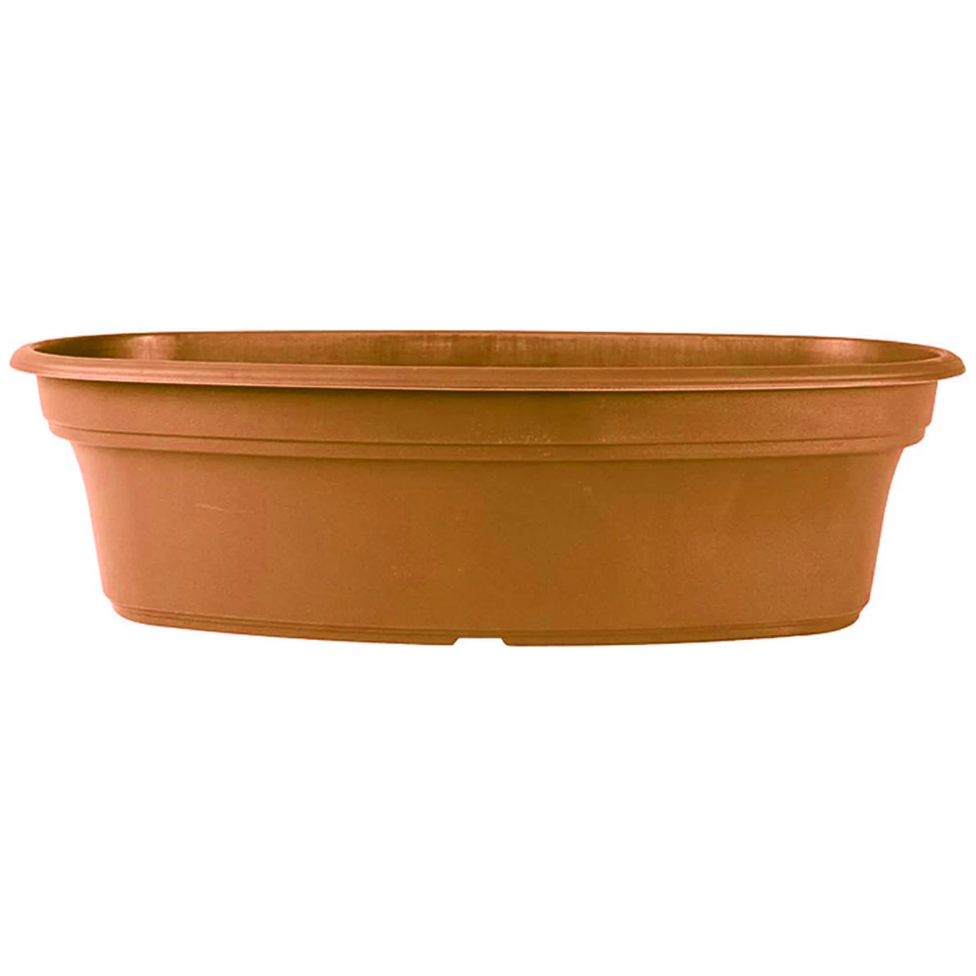 The HC Companies Panterra Oval Plastic Outdoor/Indoor Planter, Clay Colored, 12