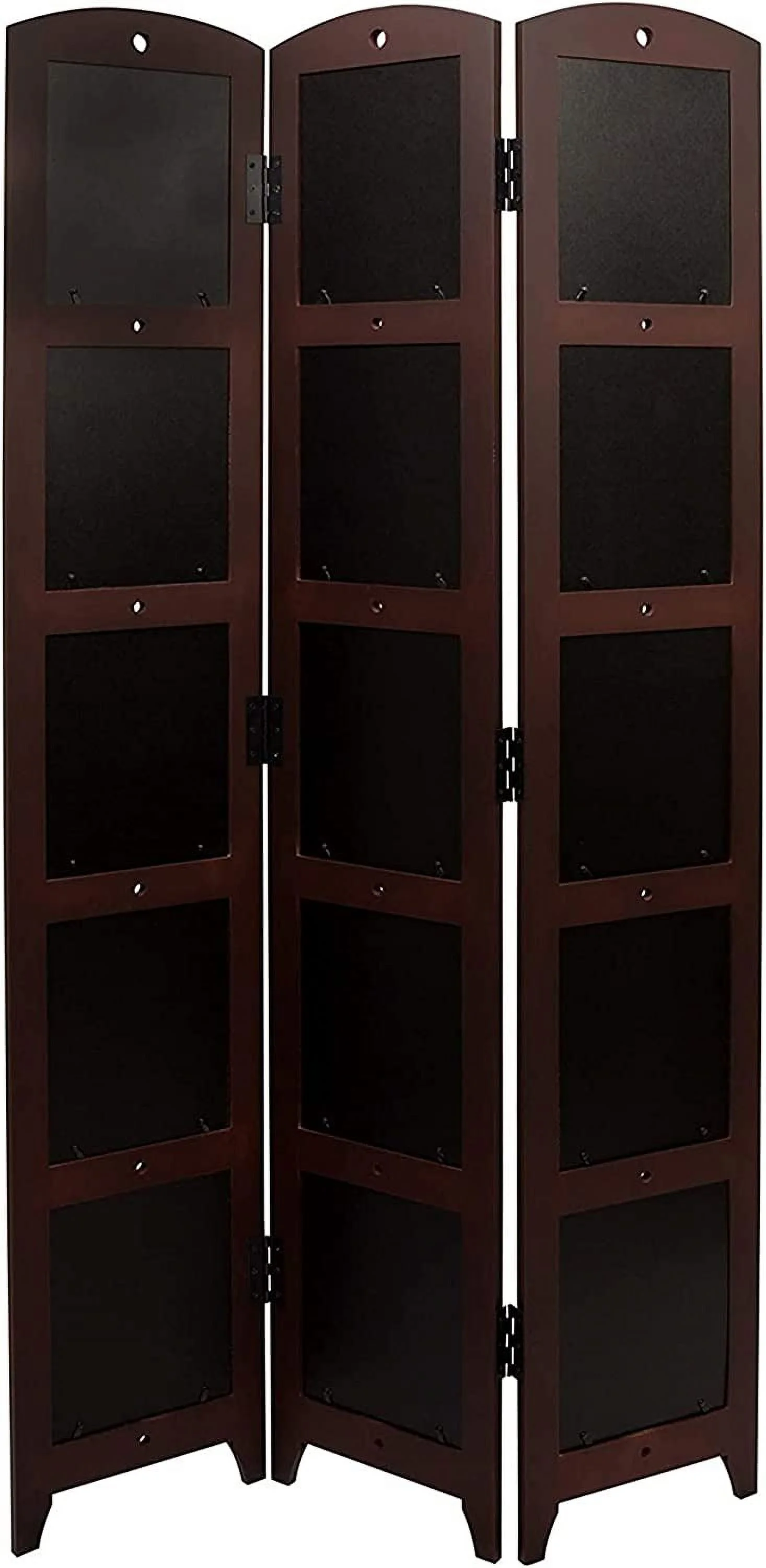Decorative Wooden 3-Panel Photo Collage Room Divider & Privacy Screen For Home, Room & Office, 33.75