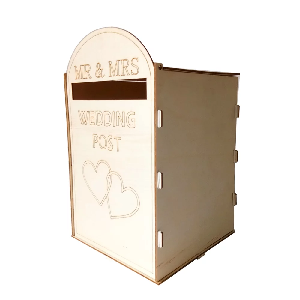 Dazzduo Wedding Supplies,Lock Rustic Party Wooden Mailbox Box Lock Rustic DIY Wooden Mailbox Wooden Mailbox Post Rustic Party Decoration Mailbox Post Box Post Box Lock