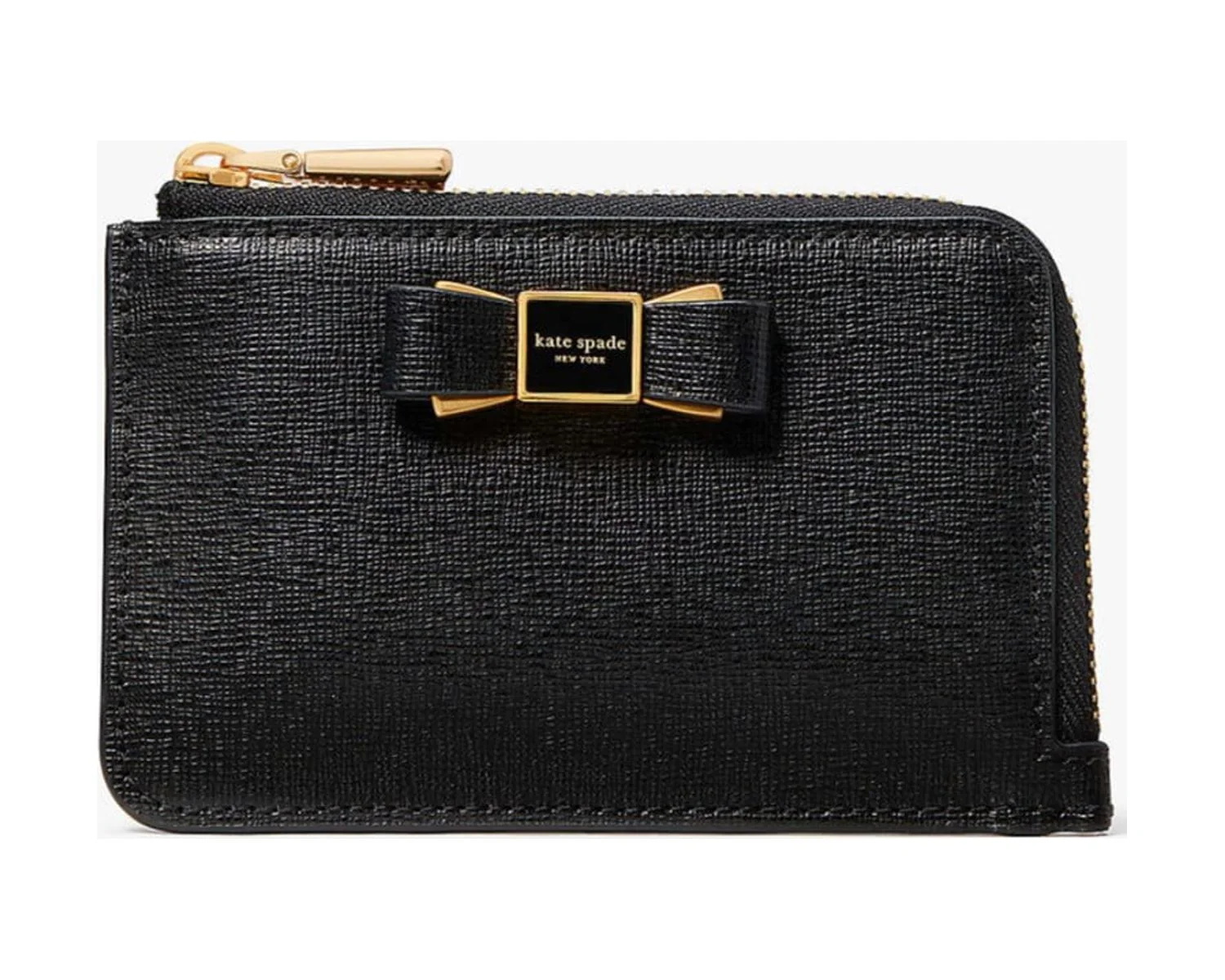 Kate Spade Morgan Bow Embellished Zip Cardholder K9922 BLACK