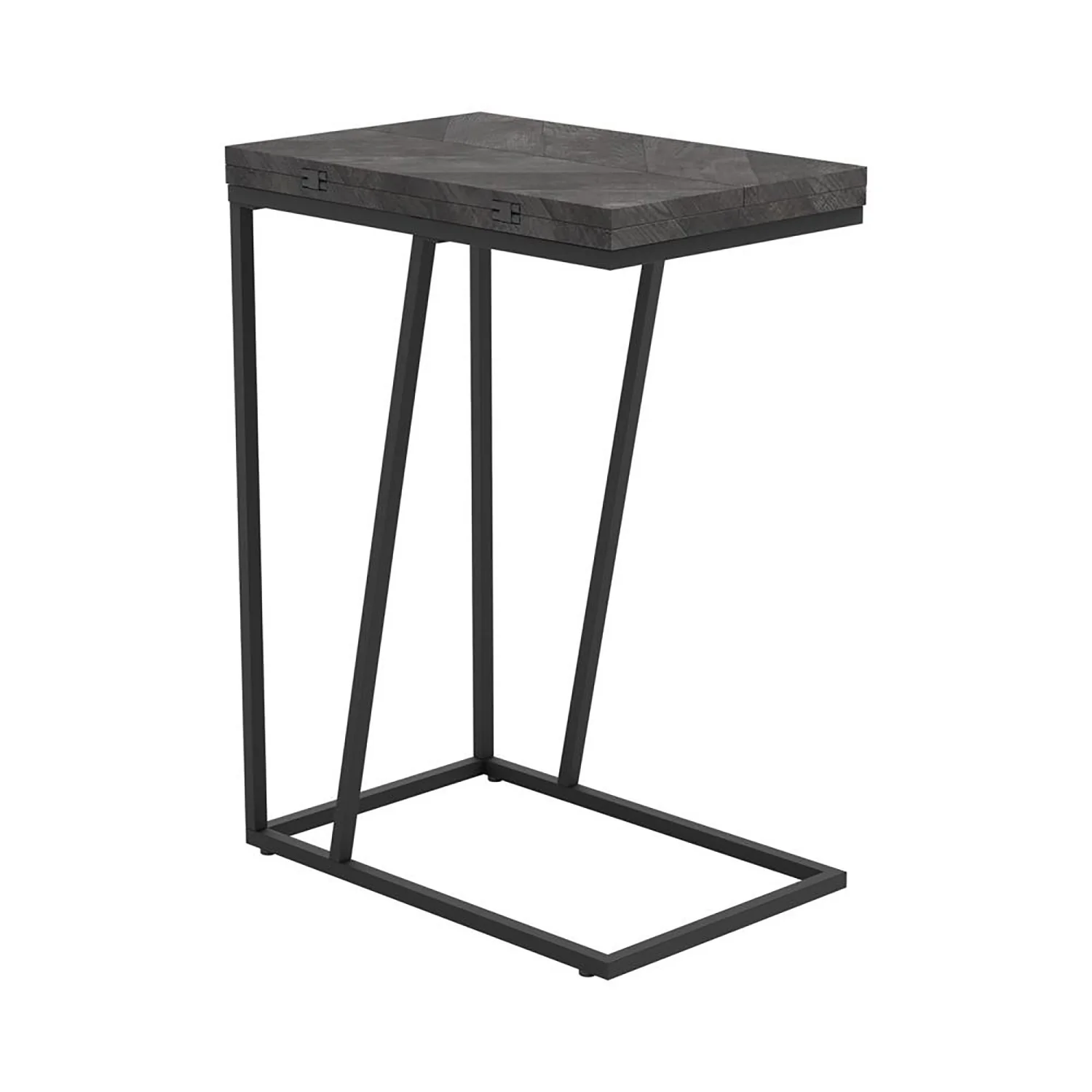 Elegant and charming grey and black rustic rectangle accent table with a touch of sophistication and allure for your living space. Add a touch of style and functionality to your home deco