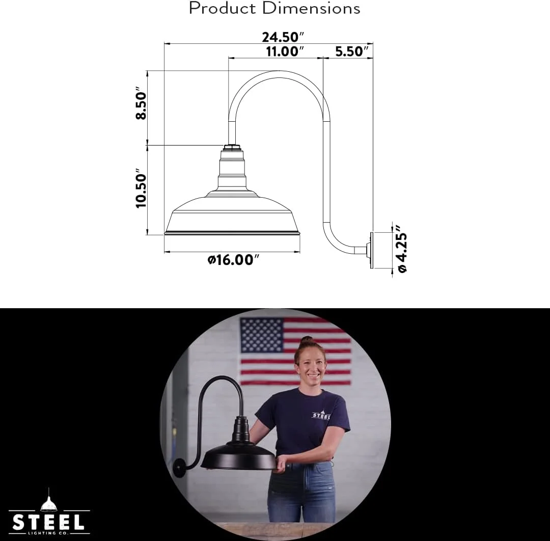 AUCHI  Gardena Barn Light | Outdoor Wall Mounted | 16