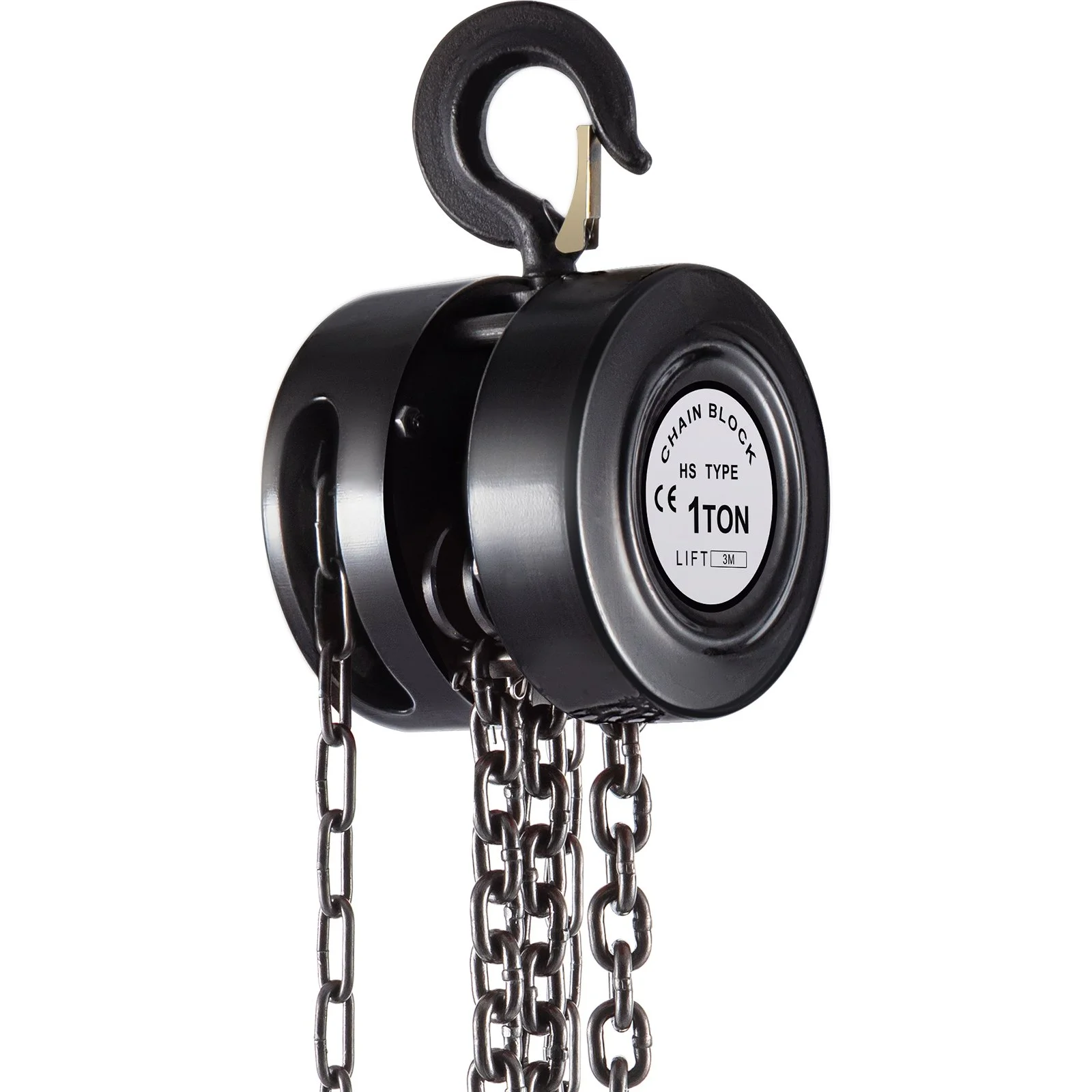 VEVOR Manual Chain Hoist, 1 Ton Capacity, 10ft Lift, Industrial-Grade Steel, Black