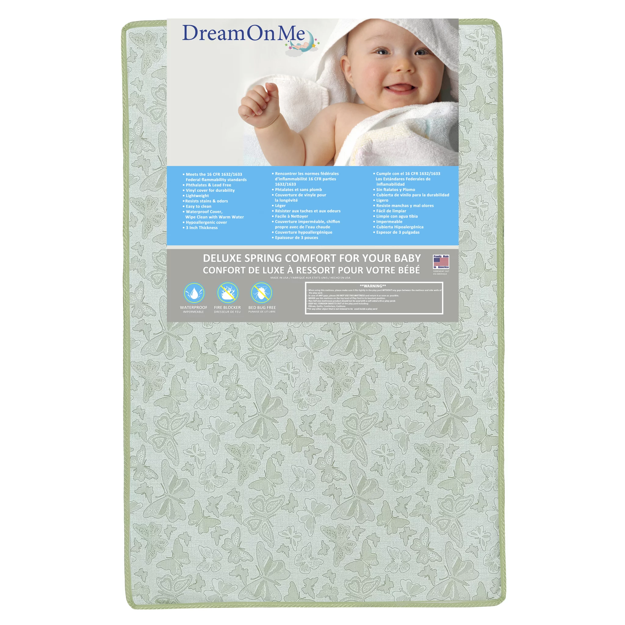 Dream on Me Jetsetter Playard Foam Mattress, Infant and Toddler
