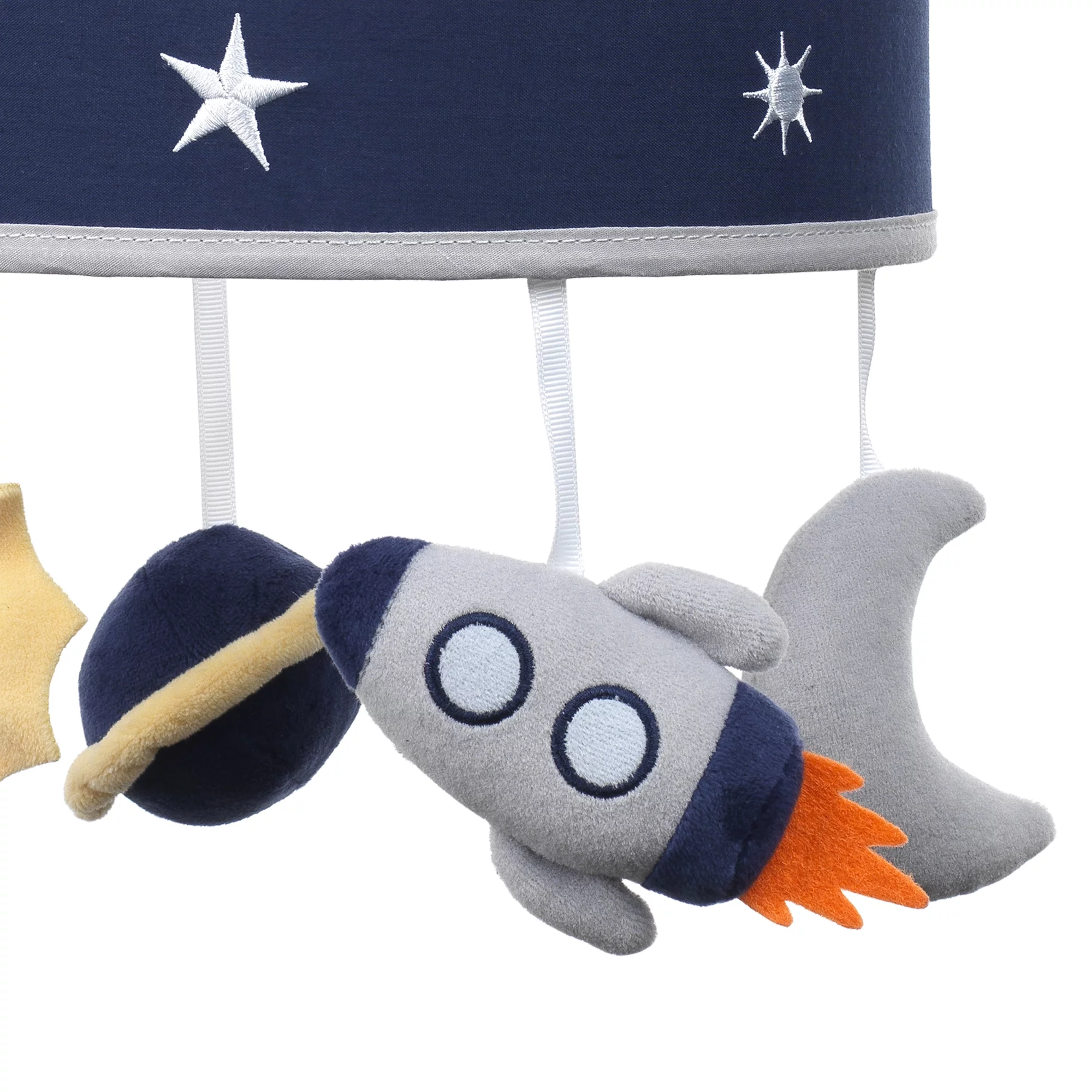 Lambs & Ivy Milky Way Musical Baby Crib Mobile - Blue, Gray, Modern, Celestial