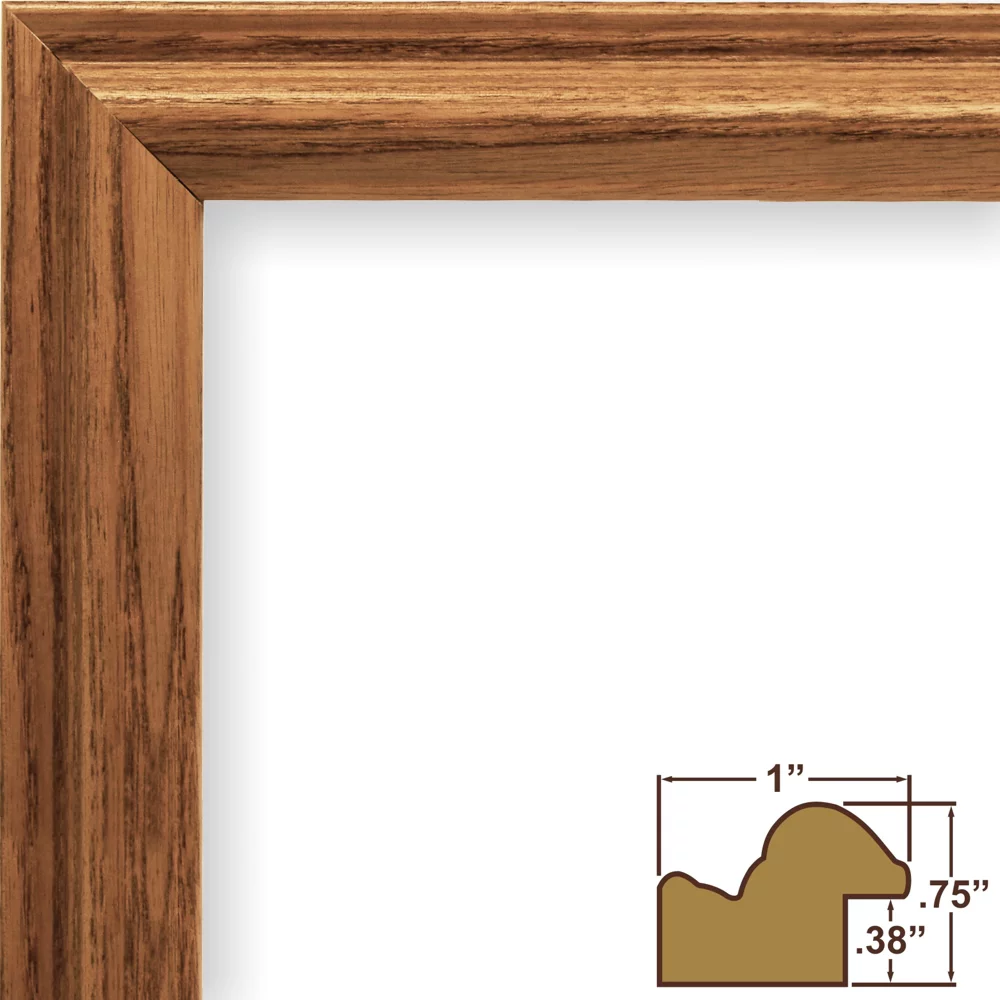 Craig Frames Wiltshire 130, 14x18 inch Picture Frame, Traditional Light Brown Hardwood