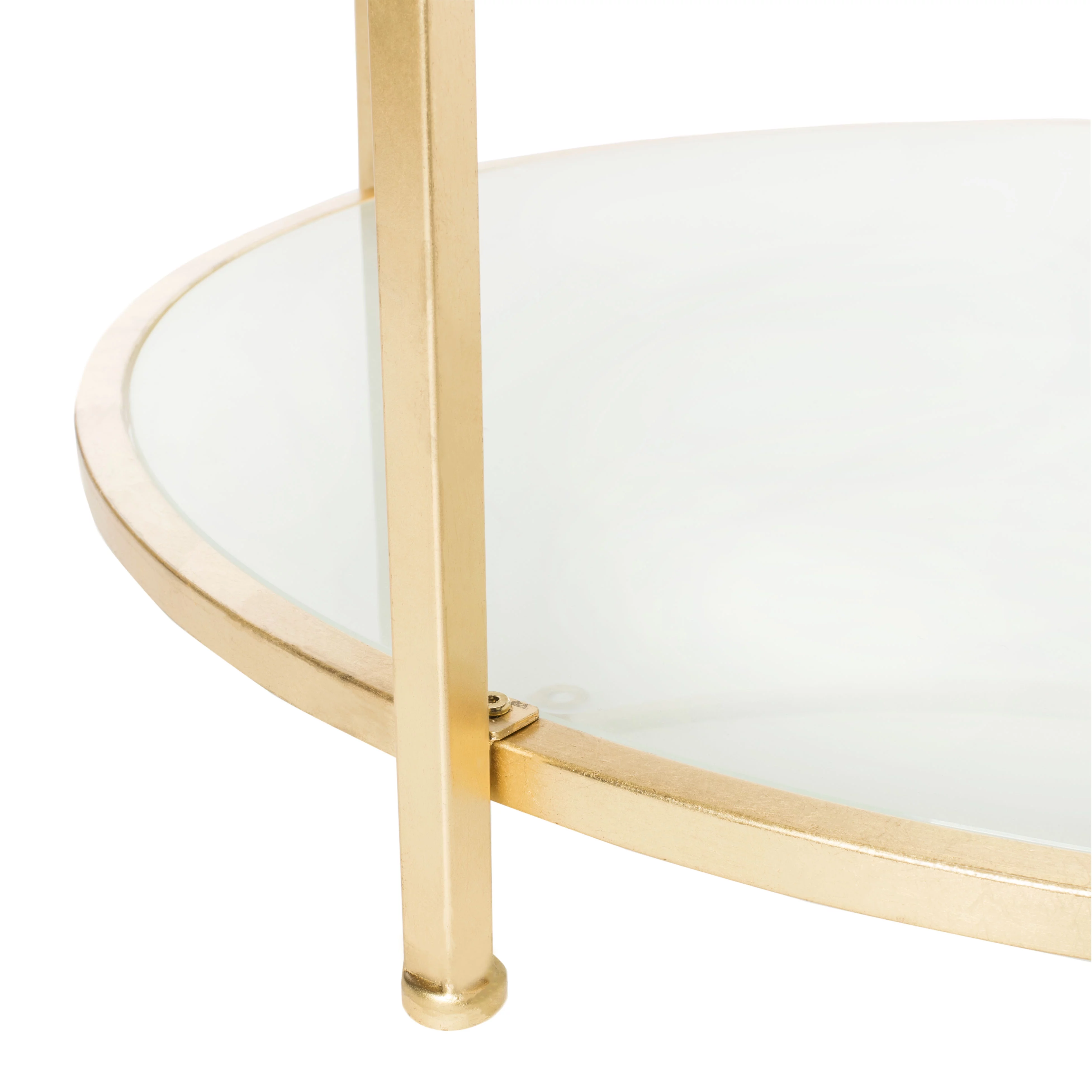 SAFAVIEH Ivy 2 Tier Modern Glam Round Coffee Table, Gold