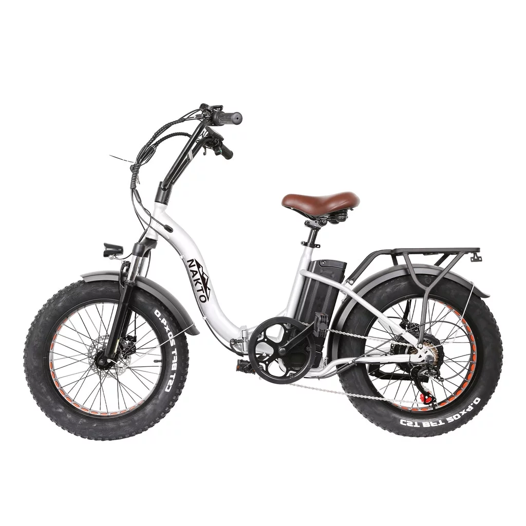 NAKTO Folding Fat Tire Electric Bike Folding OX 20