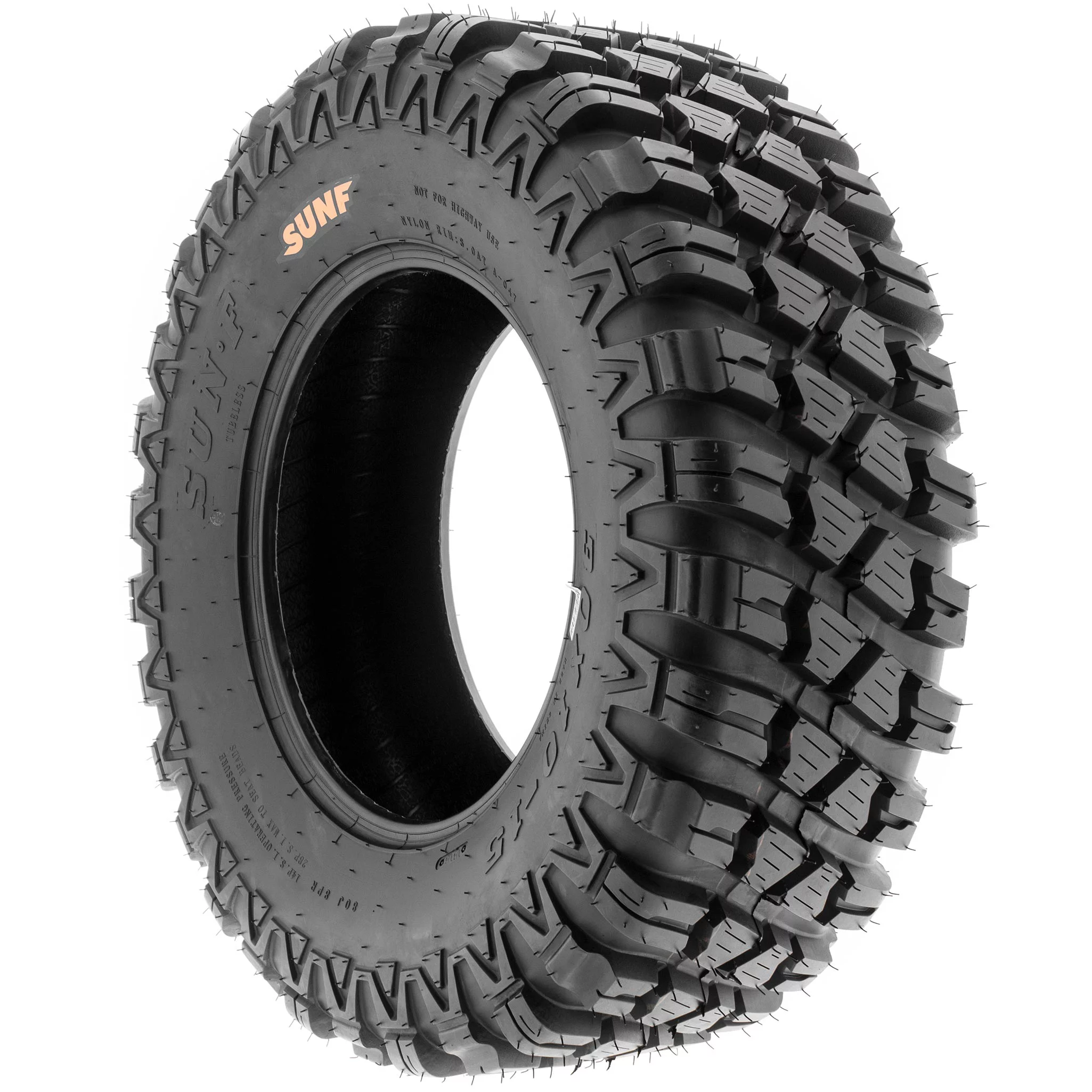 SunF ATV/UTV Tires A047 all-terrain off-road 6PR TL, 28x10-14, Set of 2