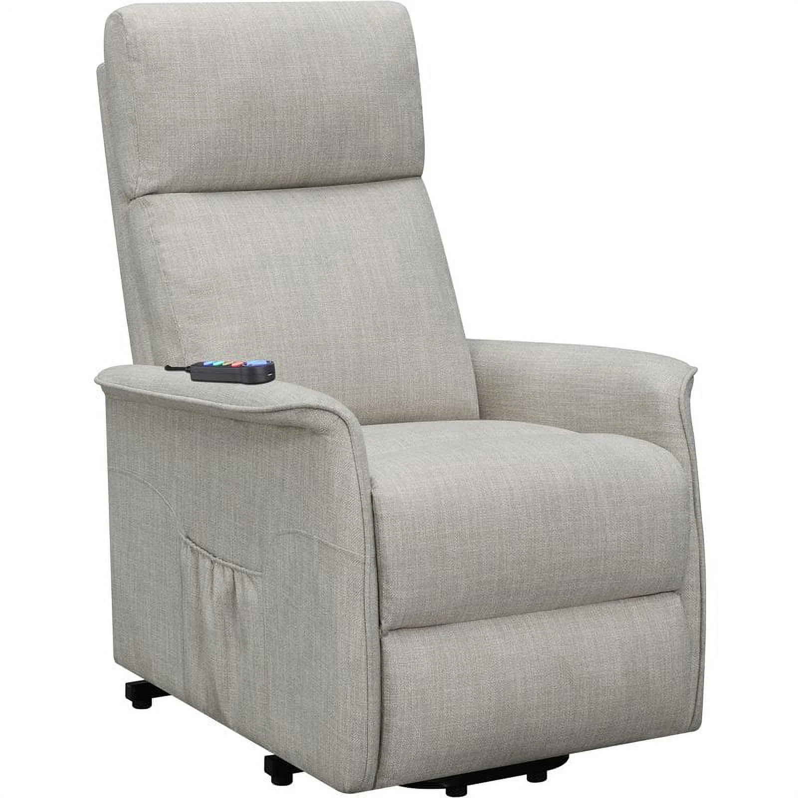 Pemberly Row Power Lift Recliner with Wired Remote in Beige Finish