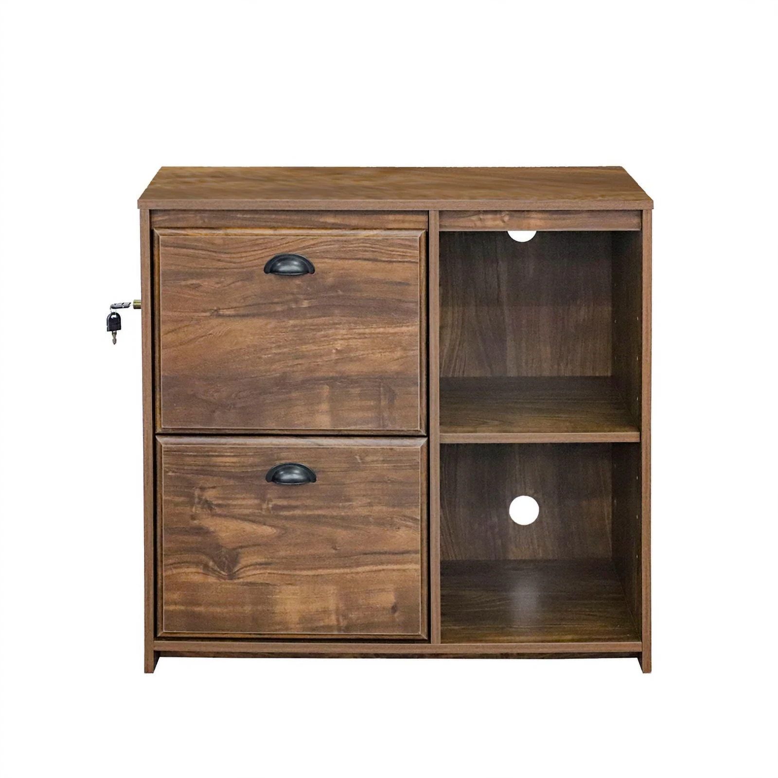 Saint Birch Elma 2-Drawer Modern Wood File Cabinet in Brown Rustic Oak