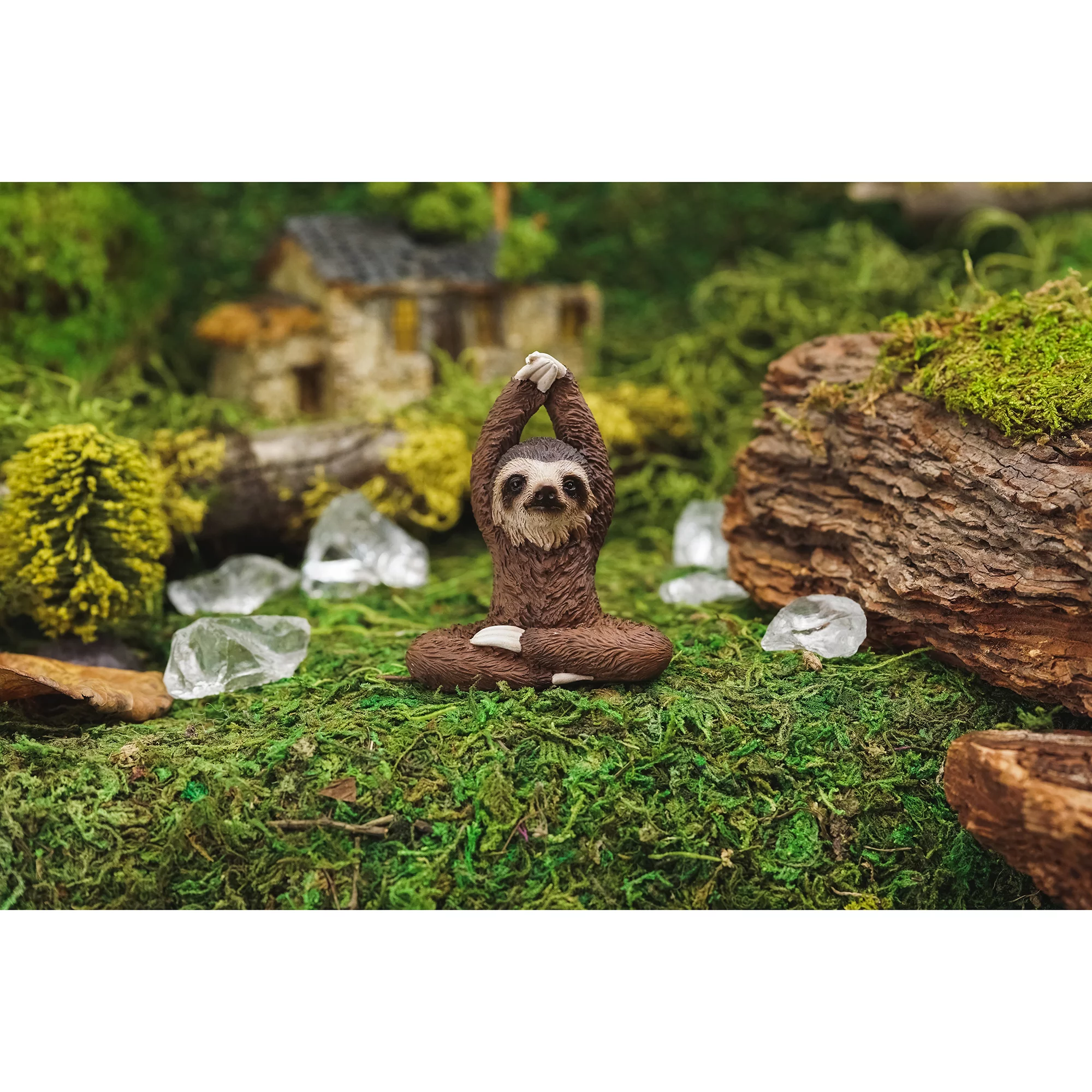 Sleeping Mama Sloth and Baby, Mini Sloth, Miniature Sloth, Terrarium Sloth, Sloth Mama And Baby, Fairy Garden