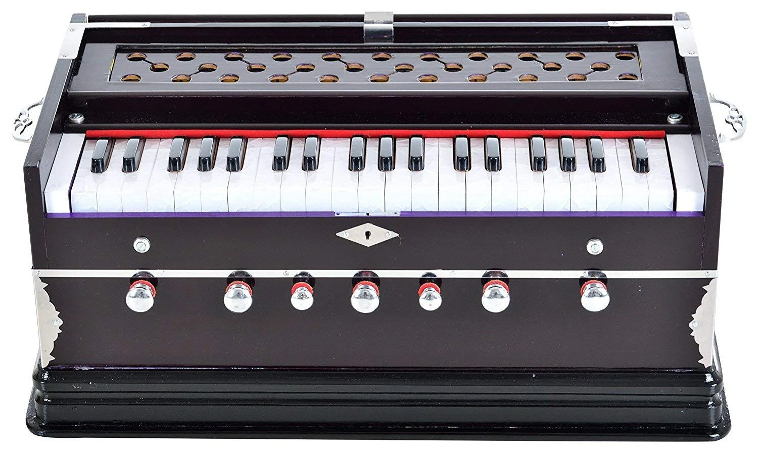 Harmonium- 3 1/4 Octave, Double Bellow, 39 Keys,7 Stopper, 2 Reeds (Bass- Male), With Cover