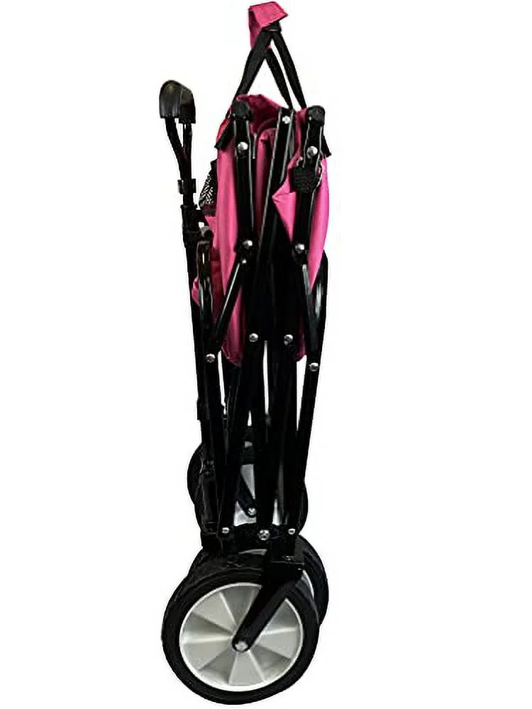 40876 | Collapsible Folding Outdoor Utility Wagon Cart (Pink)