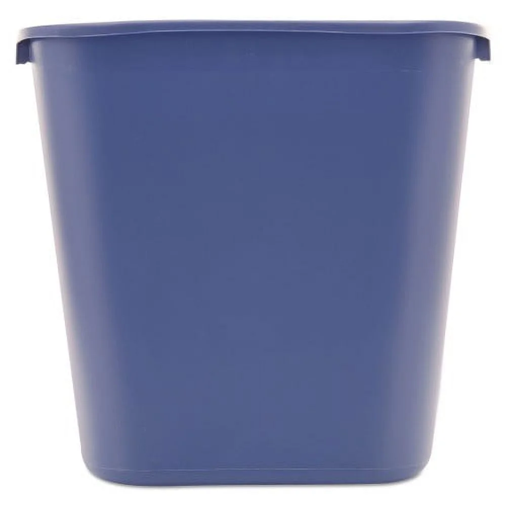 Rubbermaid Commercial Deskside Recycling Container, Medium, 28.13 qt, Plastic, Blue, Each