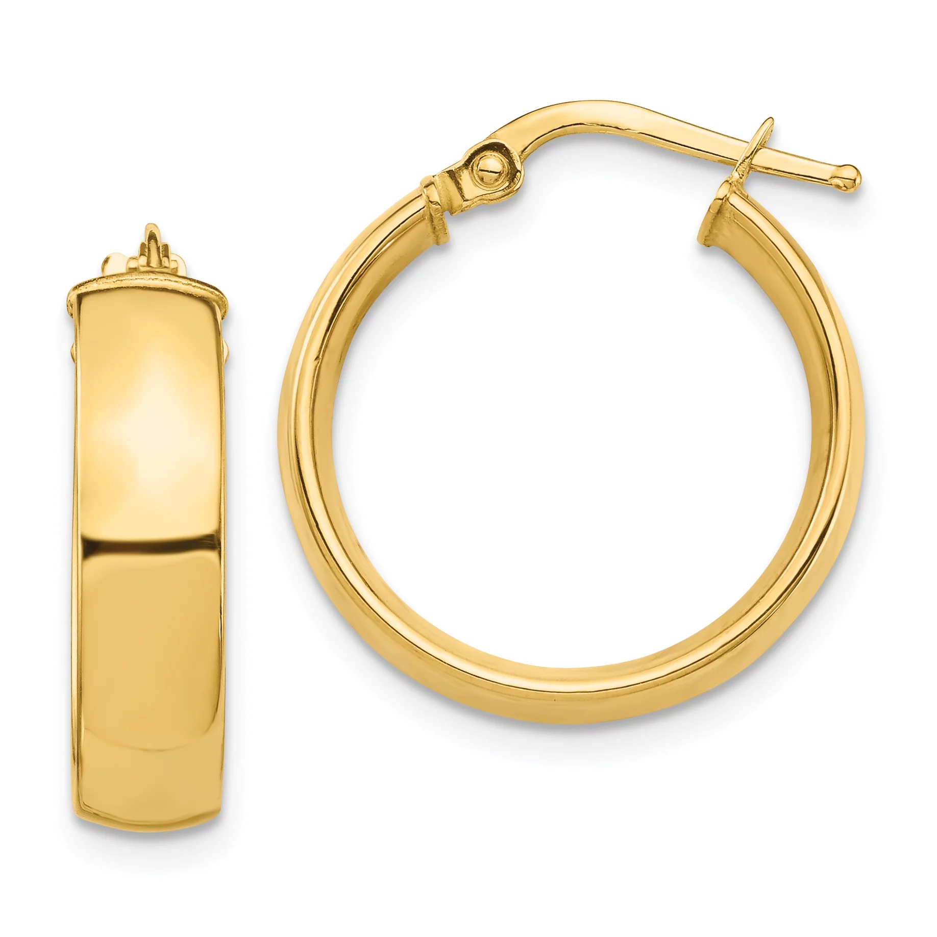 Primal Gold 14 Karat Yellow Gold 5mm Hoop Earrings
