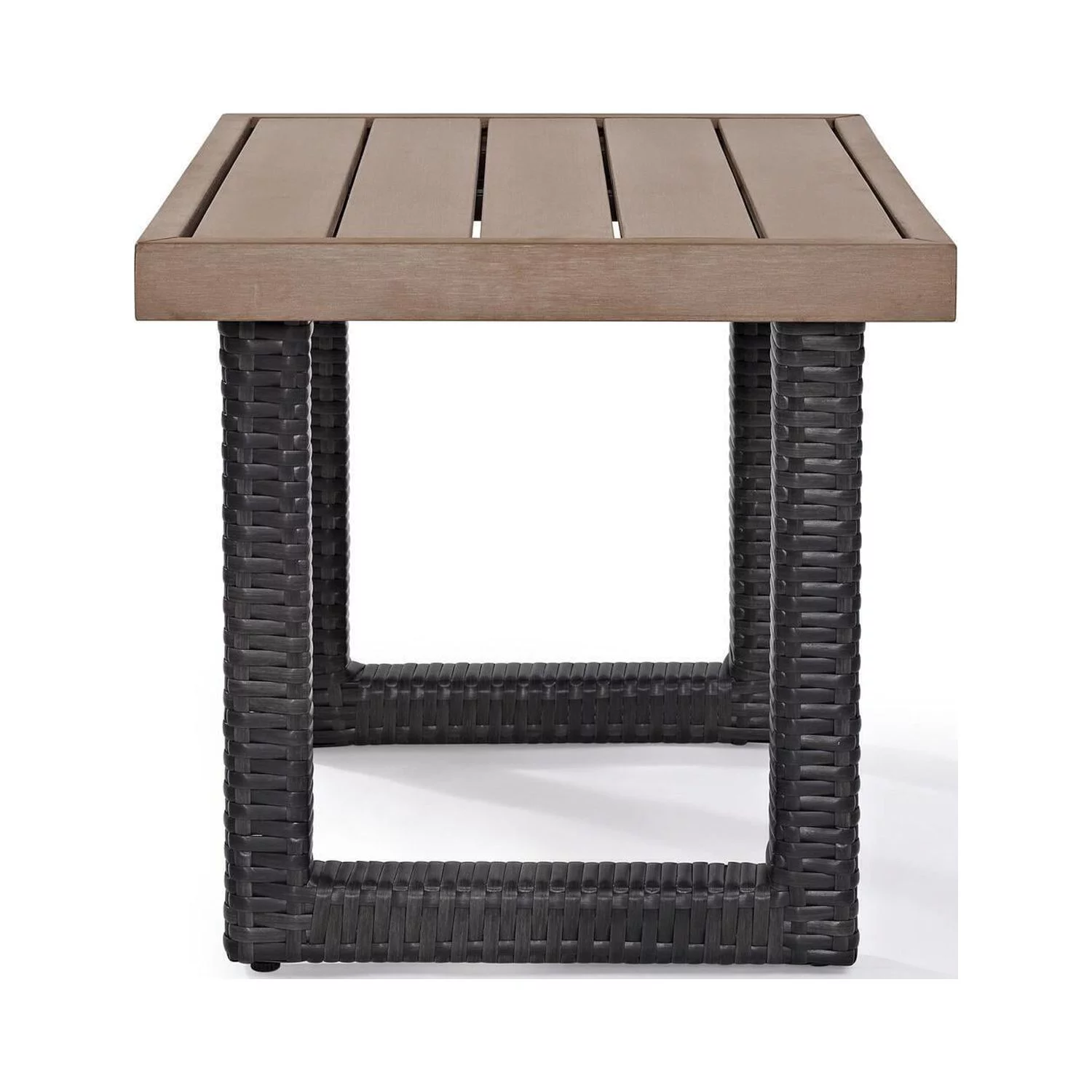 Maykoosh Island Interiors Outdoor Wicker Side Table Brown