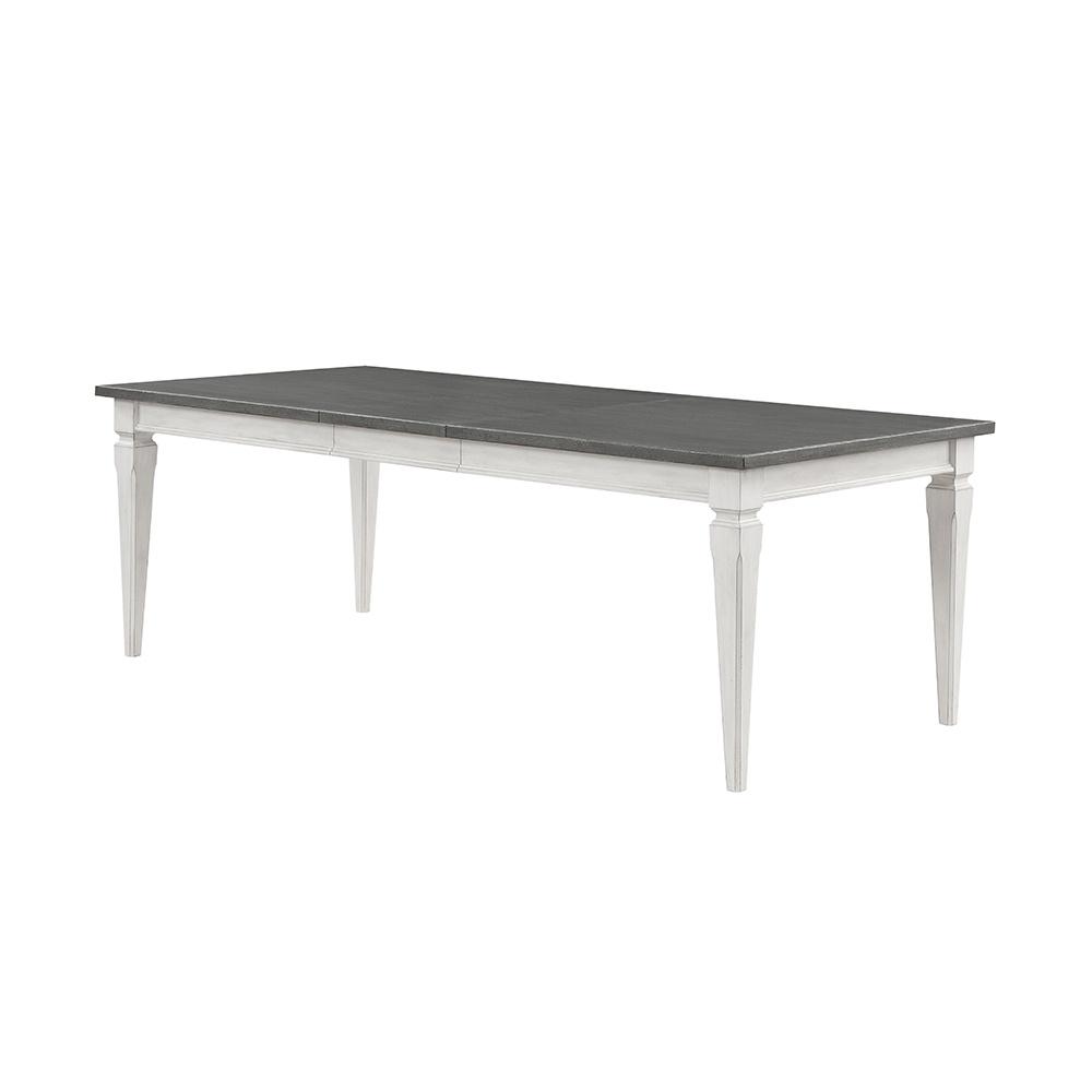 Acme Katia Dining Table, Gray & Weathered White Finish