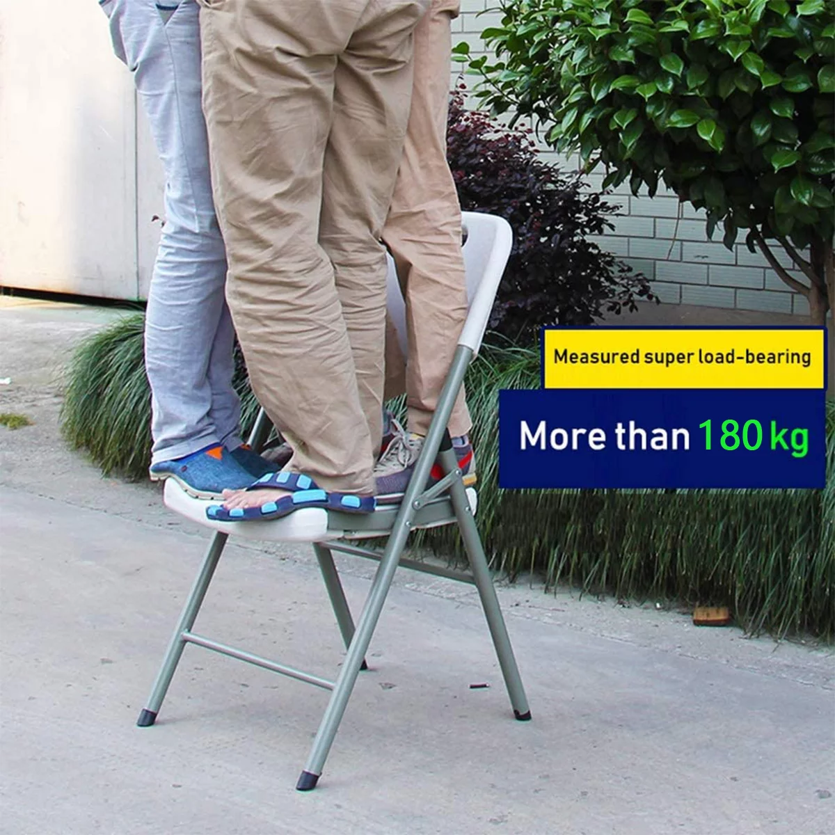 SUGIFT Set of 4 Resin Folding Chair White