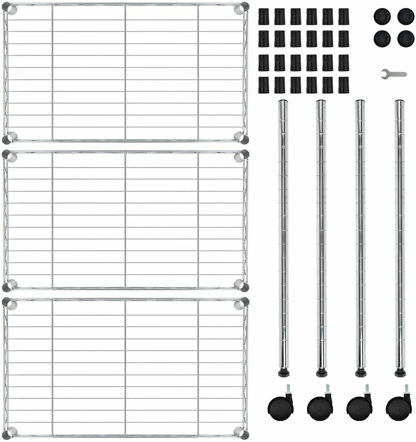 Simple Deluxe 3 Tier Storage Shelving Unit, 24