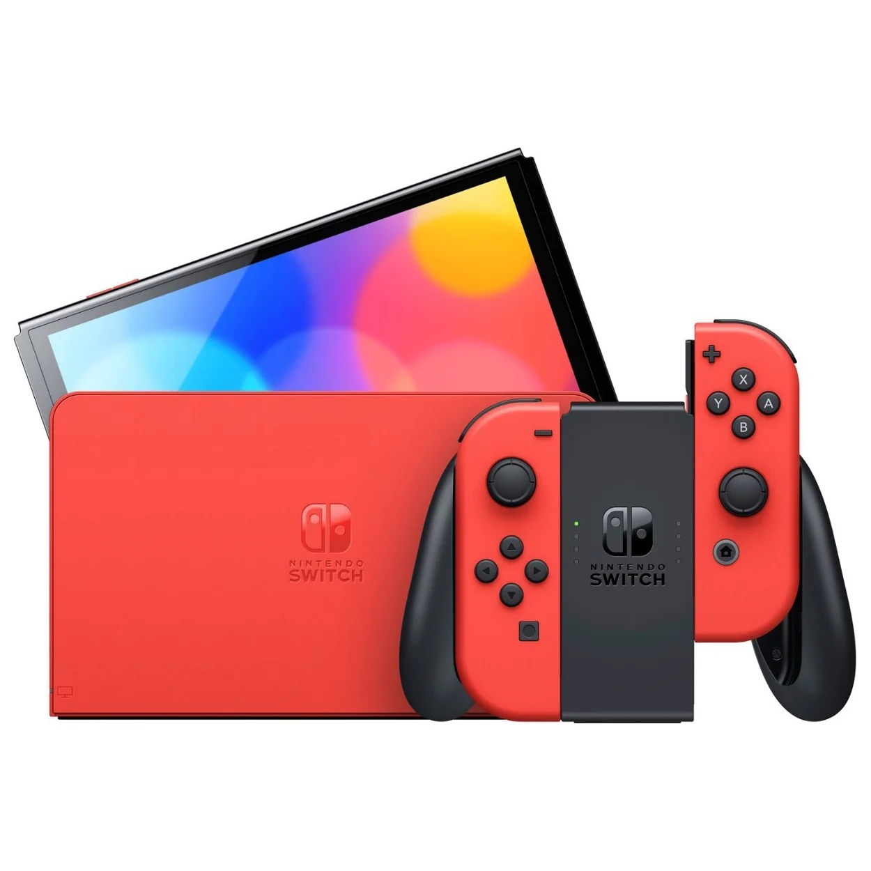 Nintendo Switch OLED Mario Red Edition with MightySkins Custom Console and Controller Skin Voucher - Japan Import with US Plug