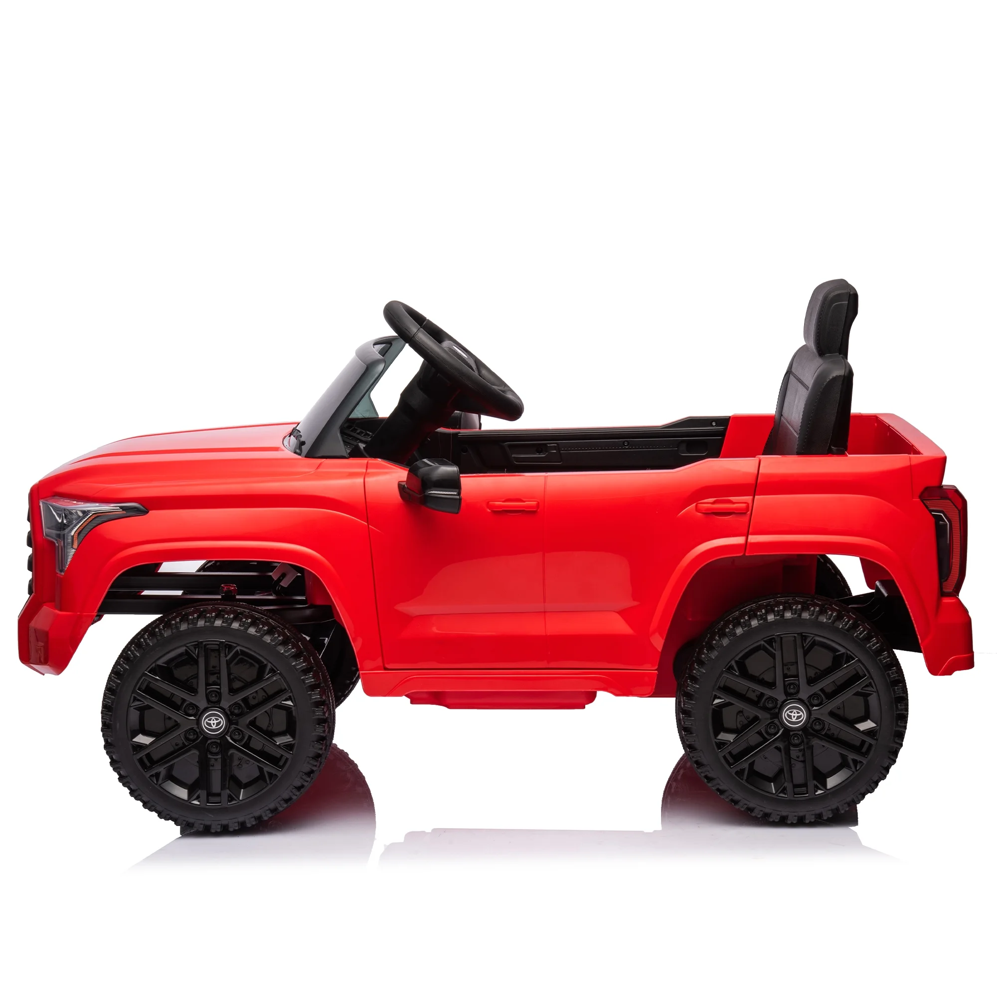 12 V Kids Ride on Car Officially Licensed Toyota Tundra Pickup, Battery Powered Toy Electric Car w/Remote Control, MP3, Bluetooth, LED Light, Ride On Toy w/3 Speeds and Suspension System, Red