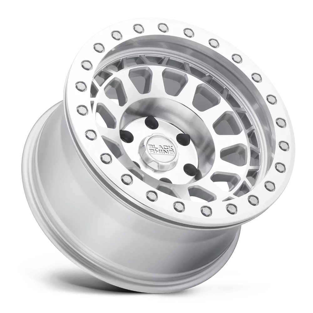 Black Rhino Aluminum Rim PRIMM 17X8.5in Silver with Mirror Face and Machined Ring Finish, 1785PRM-85127S71