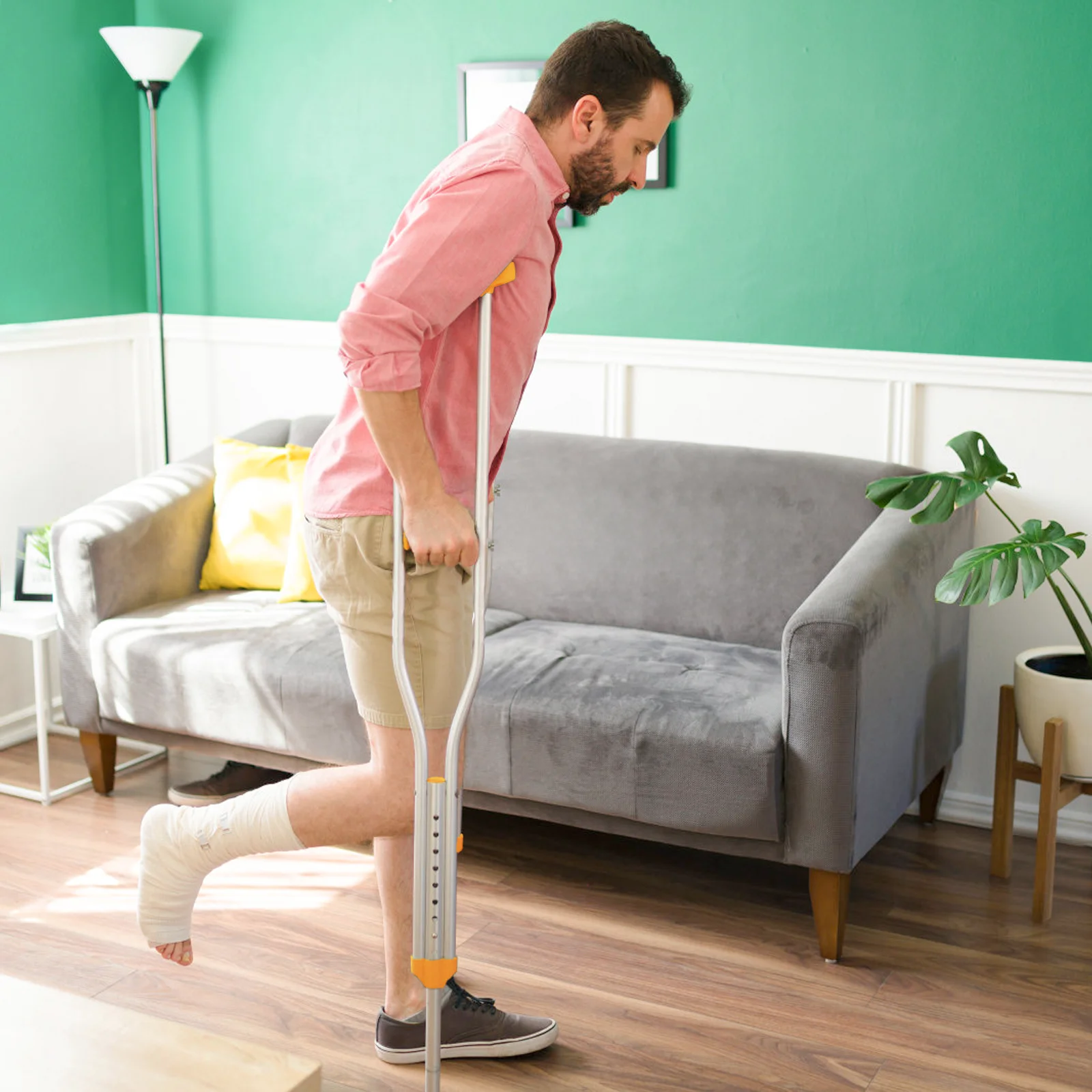 Magshion Lightweight Aluminum Crutches, 9 Gears Adjustable, 53