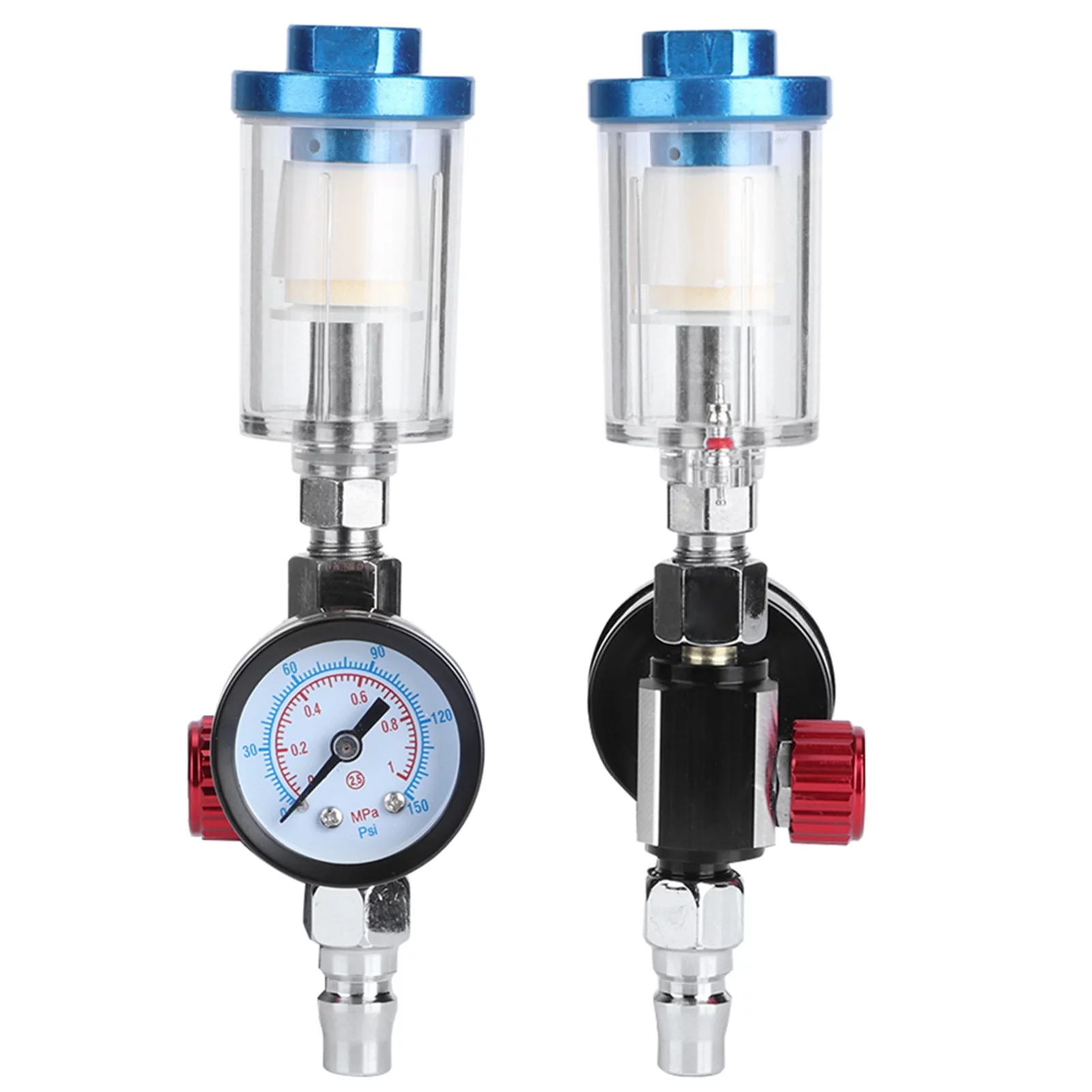 Air Pressure Regulator Delaman Pneumatic Spray Gun Air Pressure Regulator Gauge In-line Oil Water Trap Filter Separator Kit