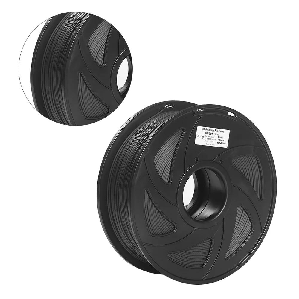 Andoer 3D Printer Filament Carbon Fiber + PLA 1.75mm 1kg Spool Dimensional Accuracy +/- 0.02mm