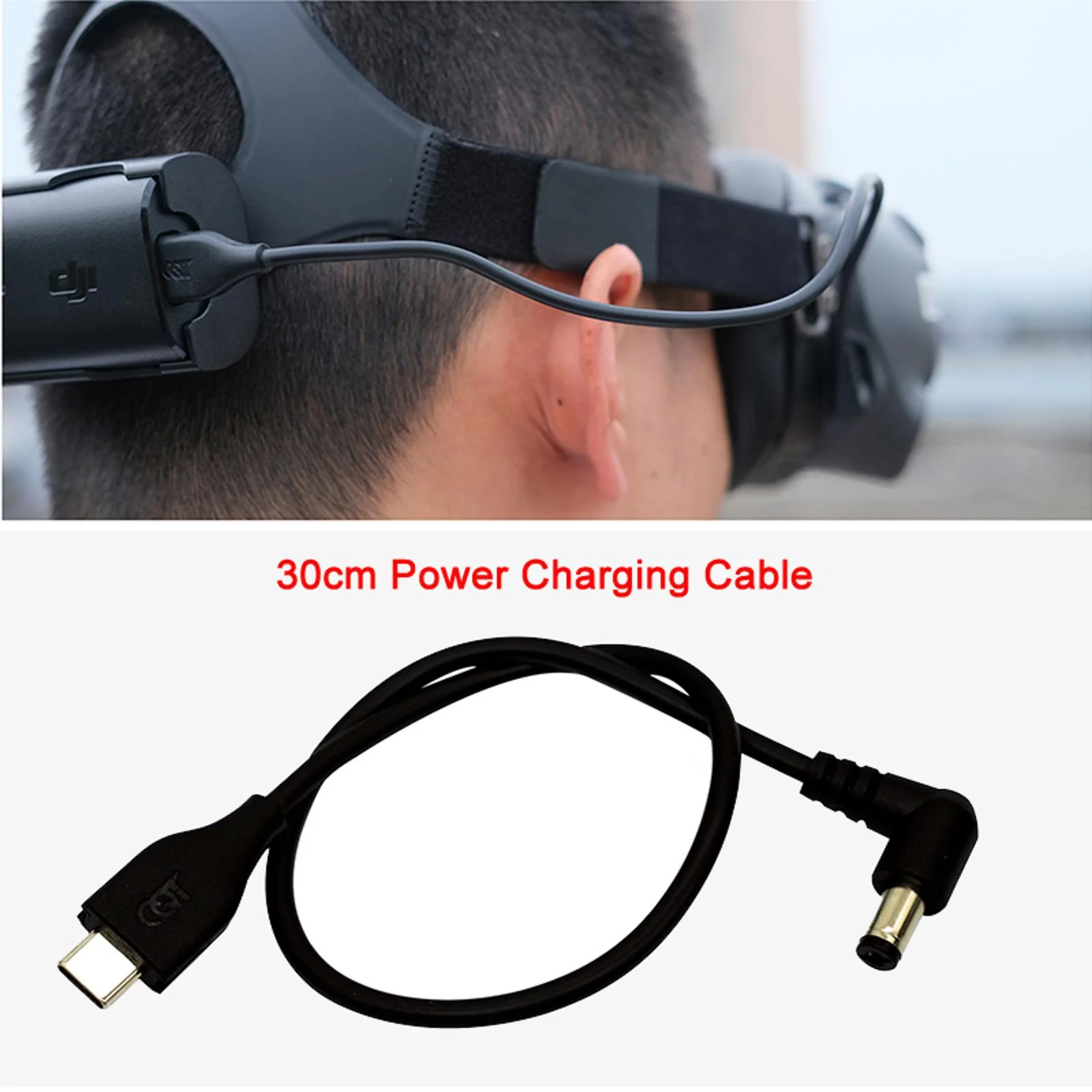 Drone VR Glasses Power Cord Goggles Power Supply Cable for DJI FPV Combo Drone Goggles V2 Parts