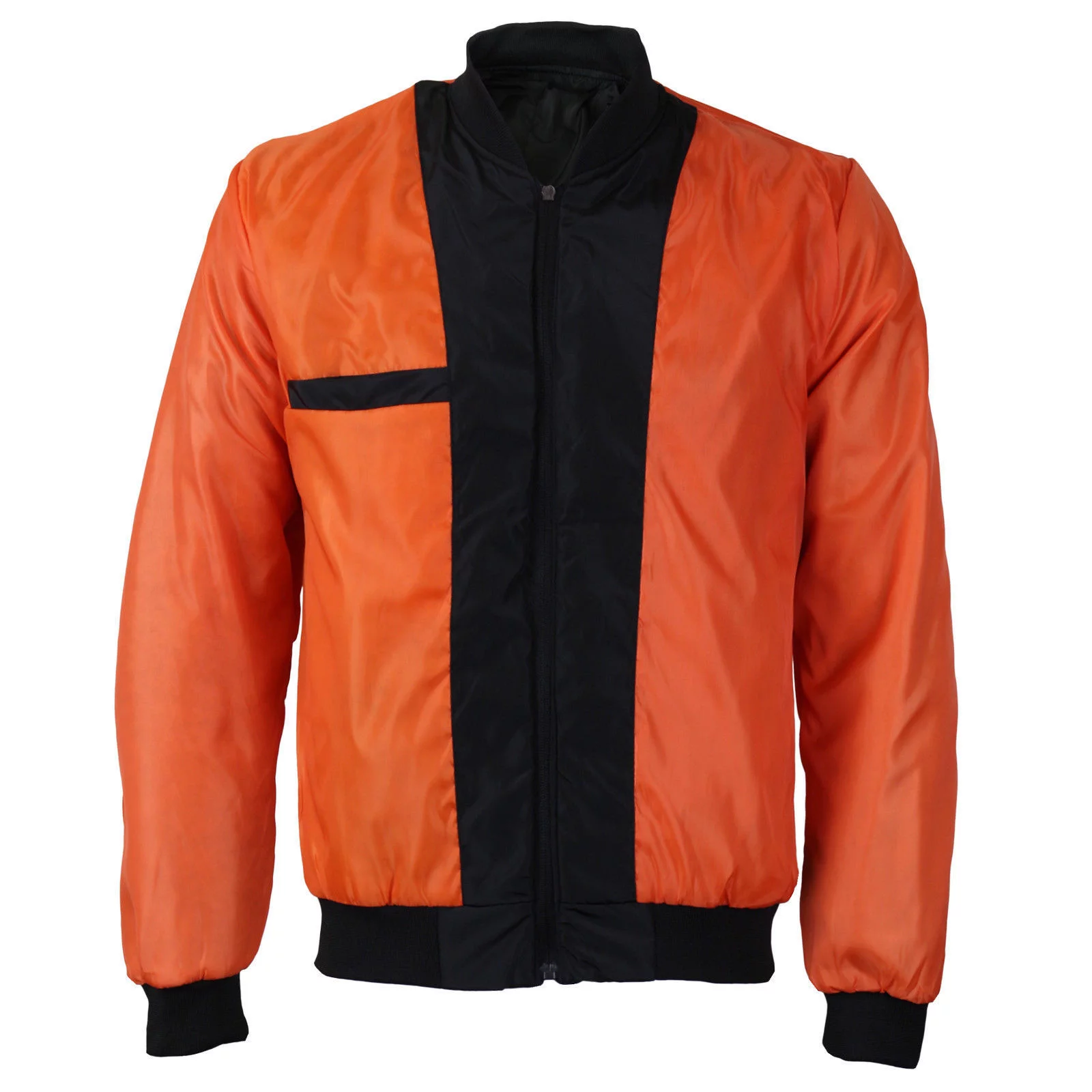 Maximos Men's Lightweight Water Resistant Reversible Flight Bomber Jacket MIKE (Black,S)