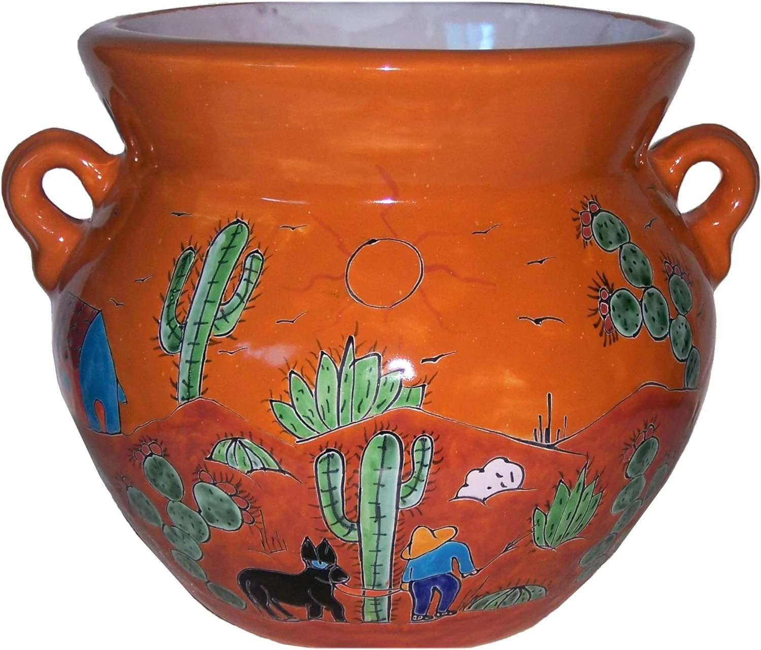 Medium-Sized Desert Mexican Colors Talavera Ceramic Garden