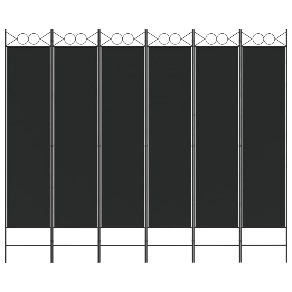 Anself 6-Panel Room Divider Black 94.5
