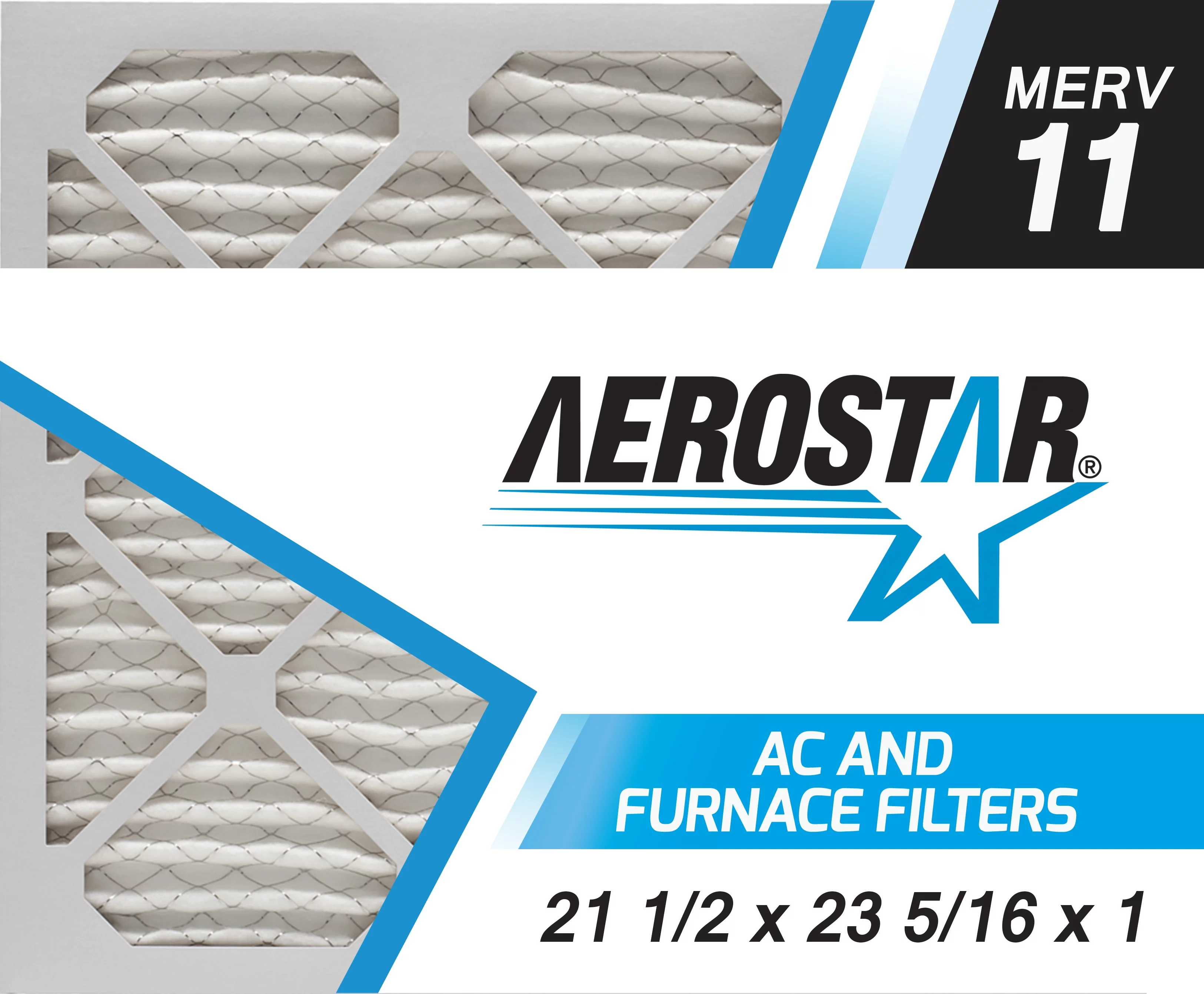 21 1/2 x 23 5/16 x 1 Carrier Replacement Filter by Aerostar - MERV 11, Box of 6