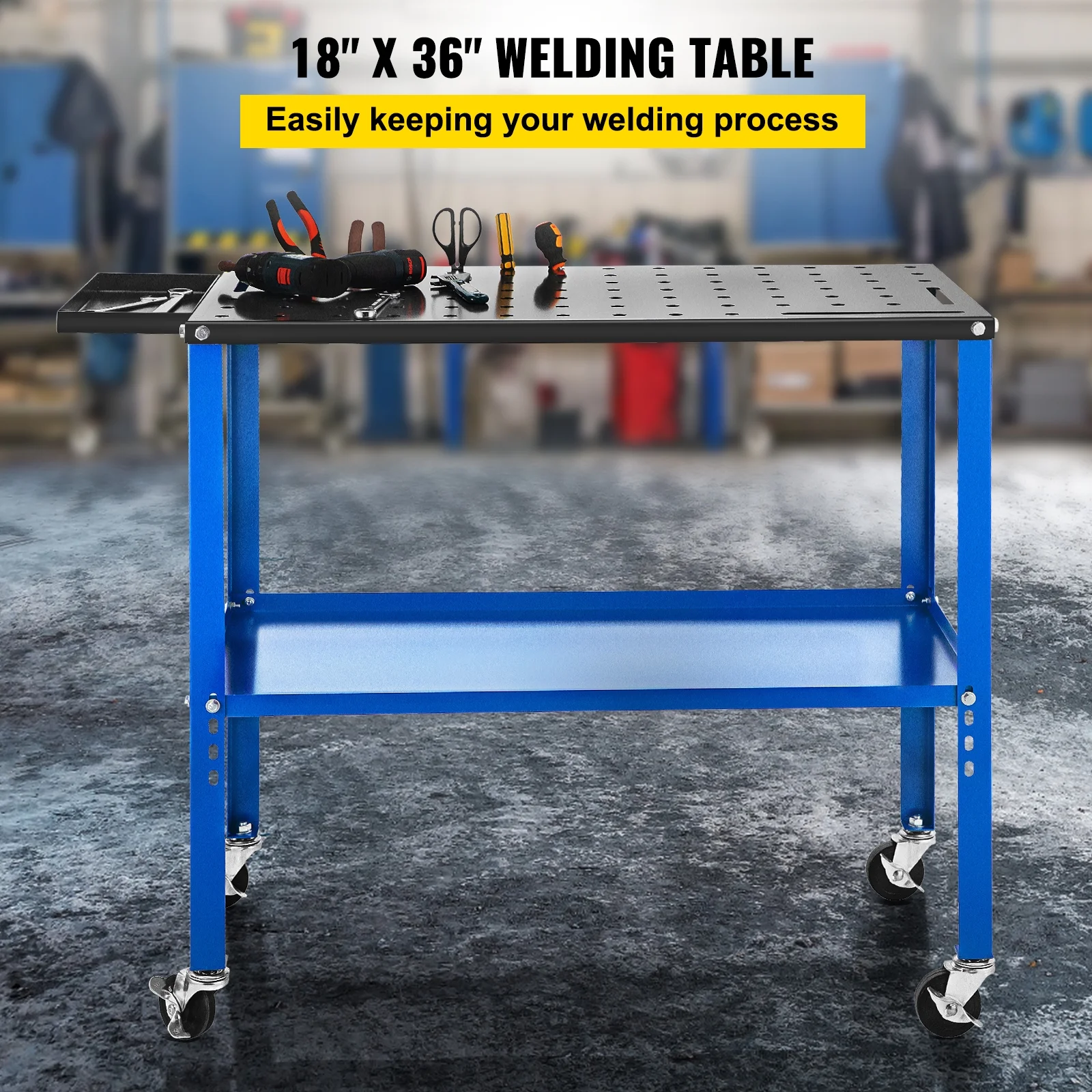 VEVORbrand Adjustable Welding Table Steel Work Table 18